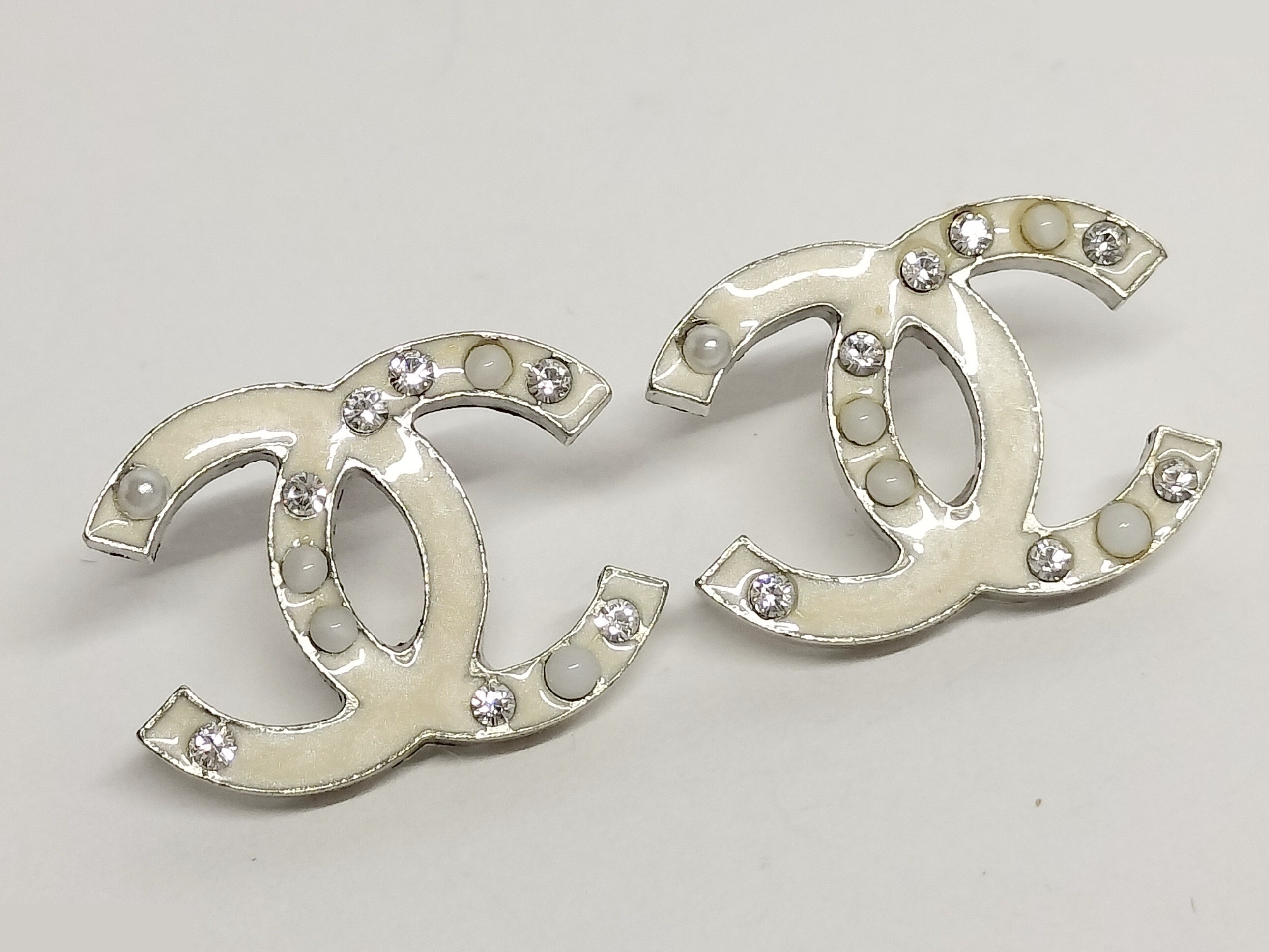 Coco Rhinestone Gold Earrings — view 6