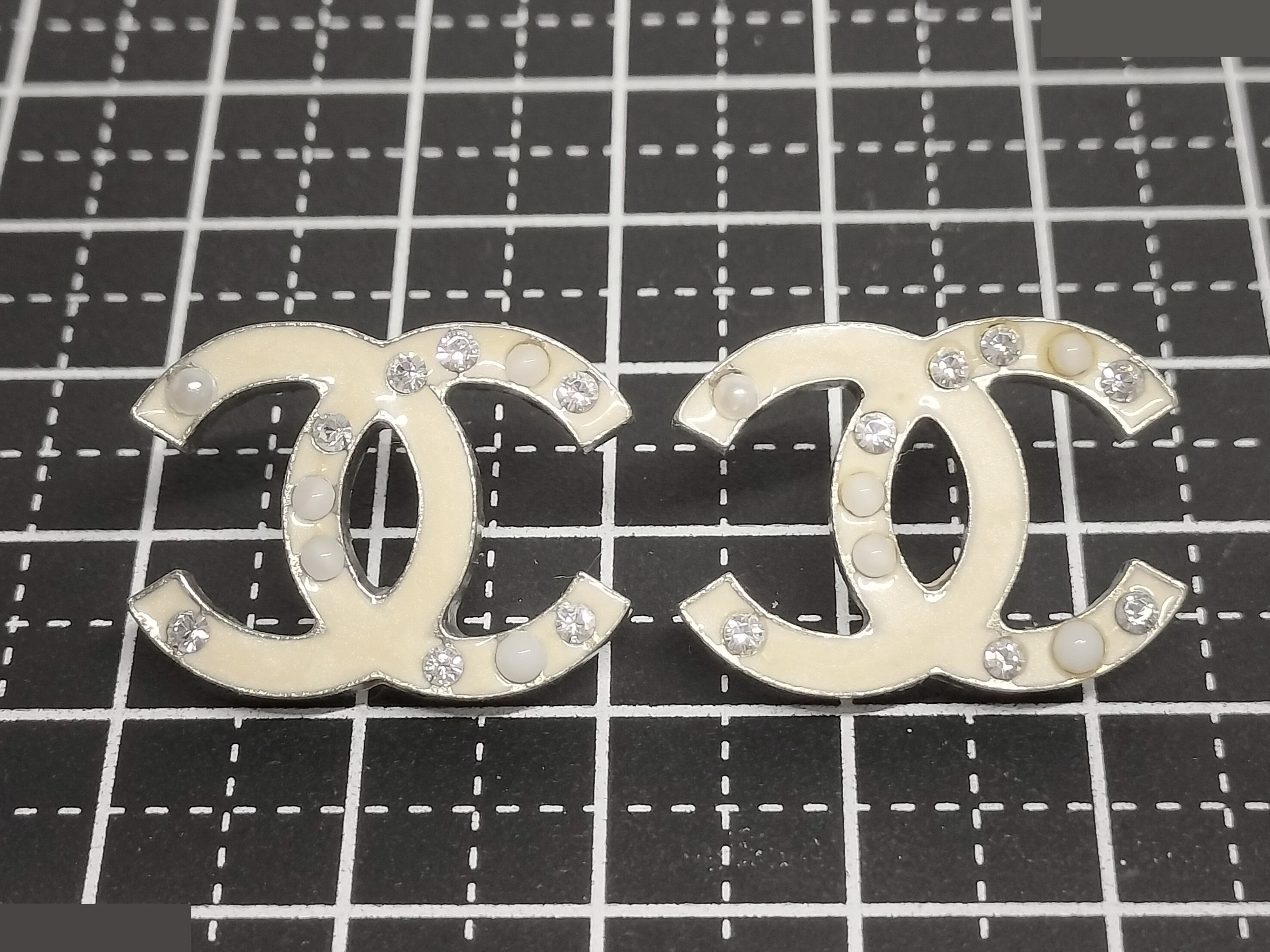 Coco Rhinestone Gold Earrings — view 7