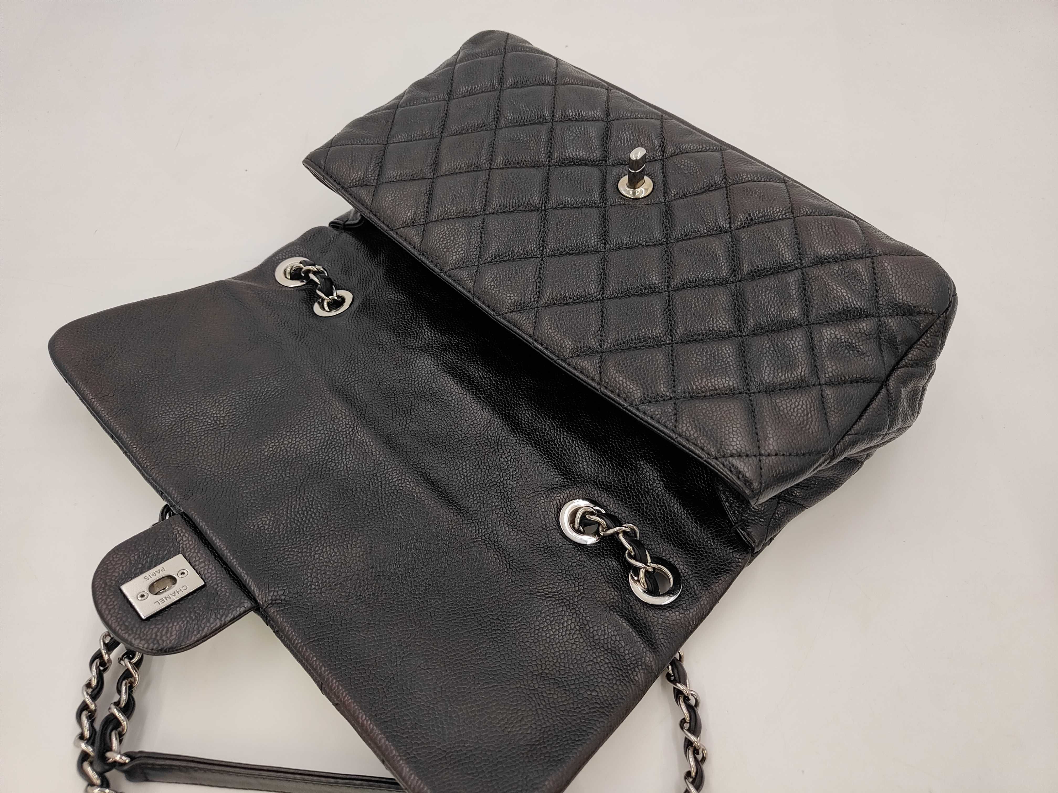 Matelassé Caviar Skin Chain Shoulder Bag with Coco Mark — view 8