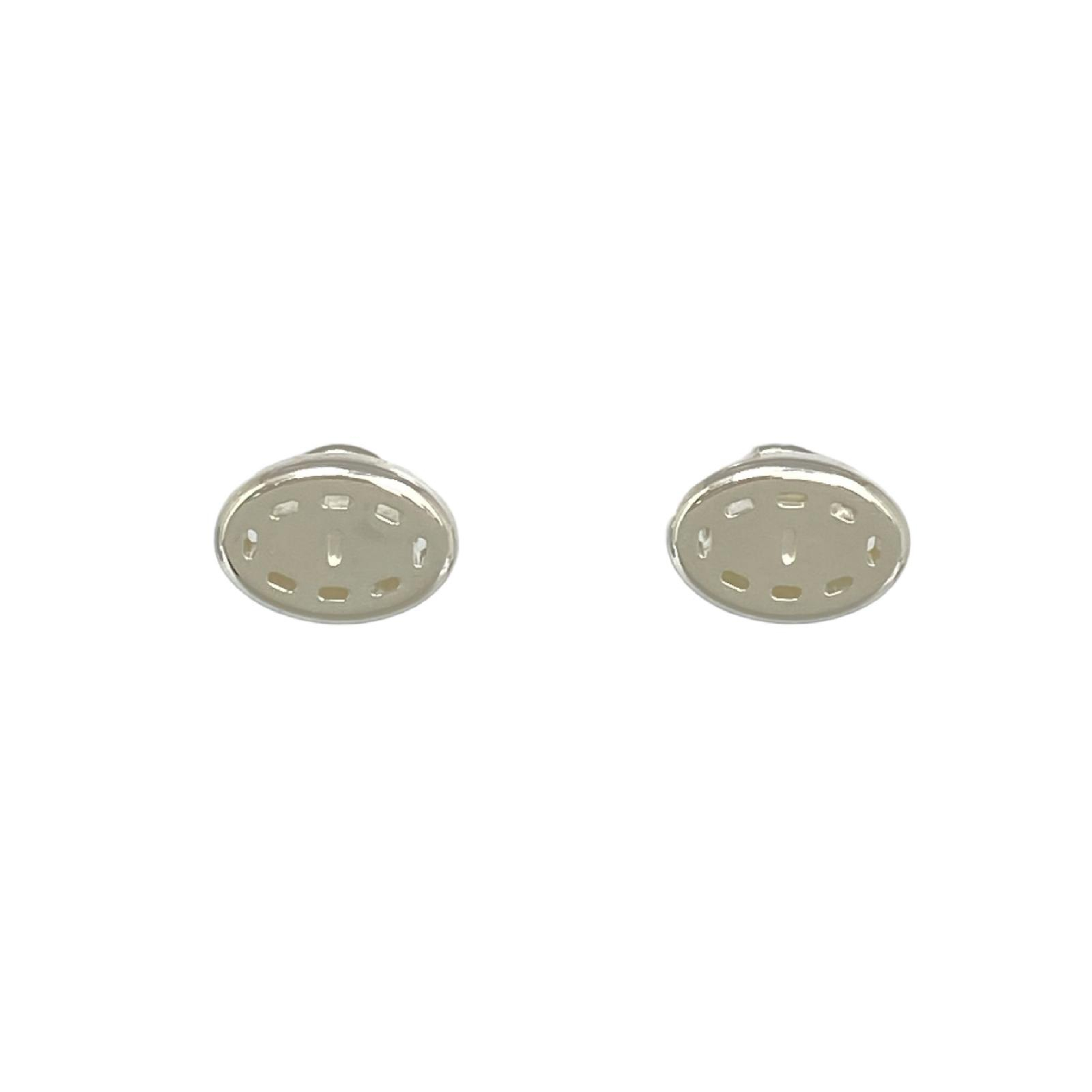 【*Shipped from: Hong Kong*】HERMES ( ) Silver-colored Sterling Silver 925 Earrings