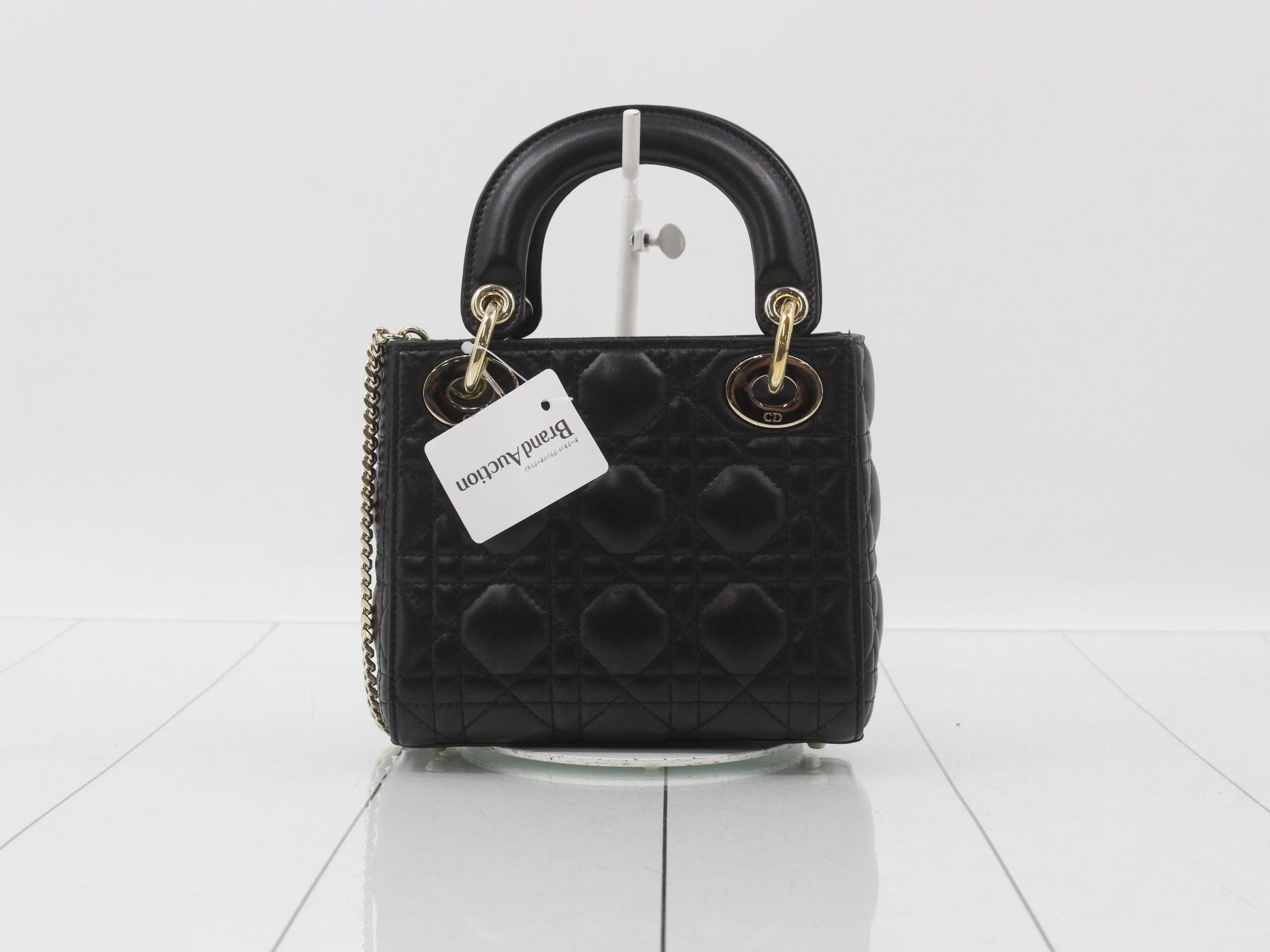 Mini Lady Dior Lambskin 2-Way Shoulder Bag/Handbag — view 2
