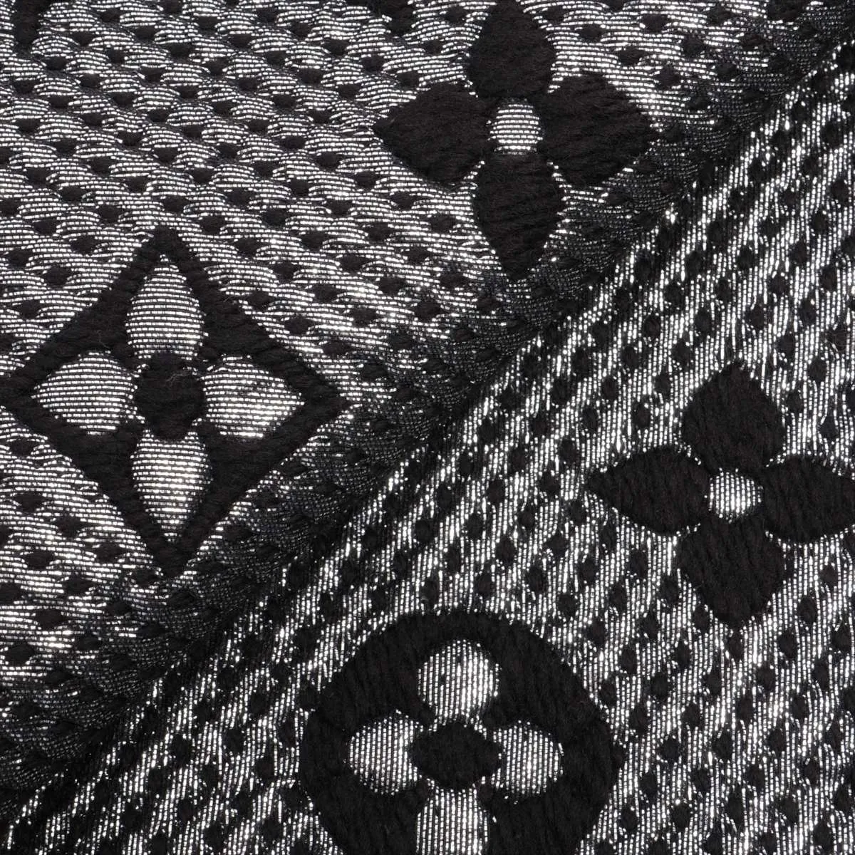 Louis Vuitton M75833 Escharpe Logomania Shine GM0196 Muffler Wool x Silk Black — view 2