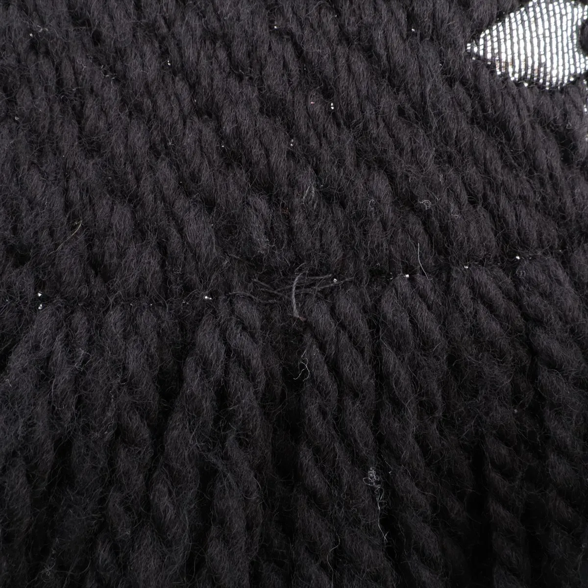 Louis Vuitton M75833 Escharpe Logomania Shine GM0196 Muffler Wool x Silk Black — view 4
