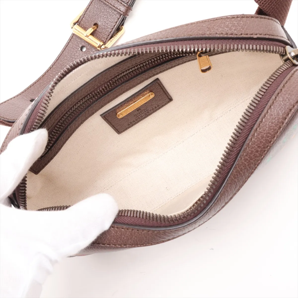 100th Anniversary Model 602695 Leather Body Bag Brown — view 6