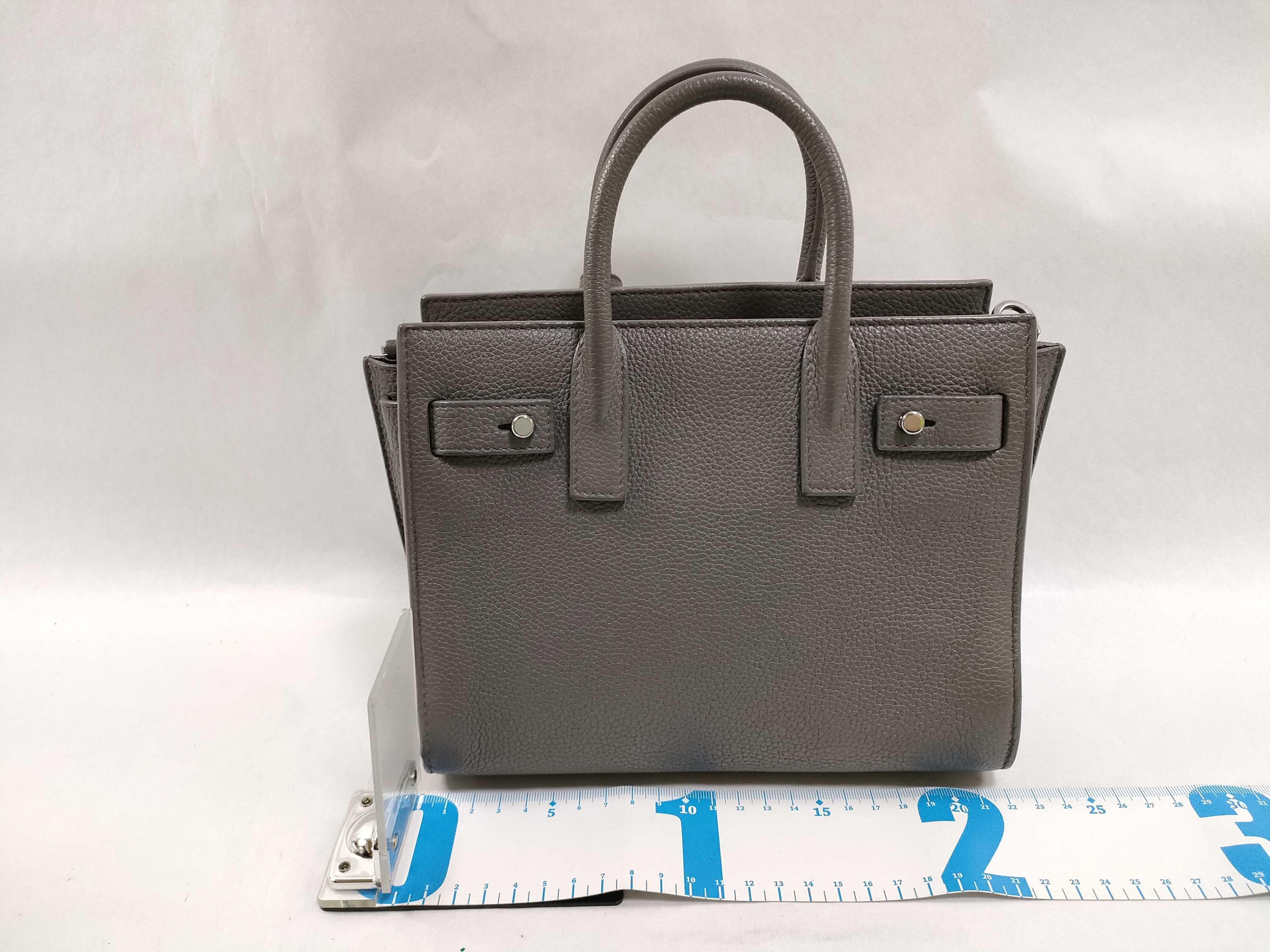 Sac de Jour Souple Leather 2-Way Handbag, Gray, 485019 (Handbag) — view 2
