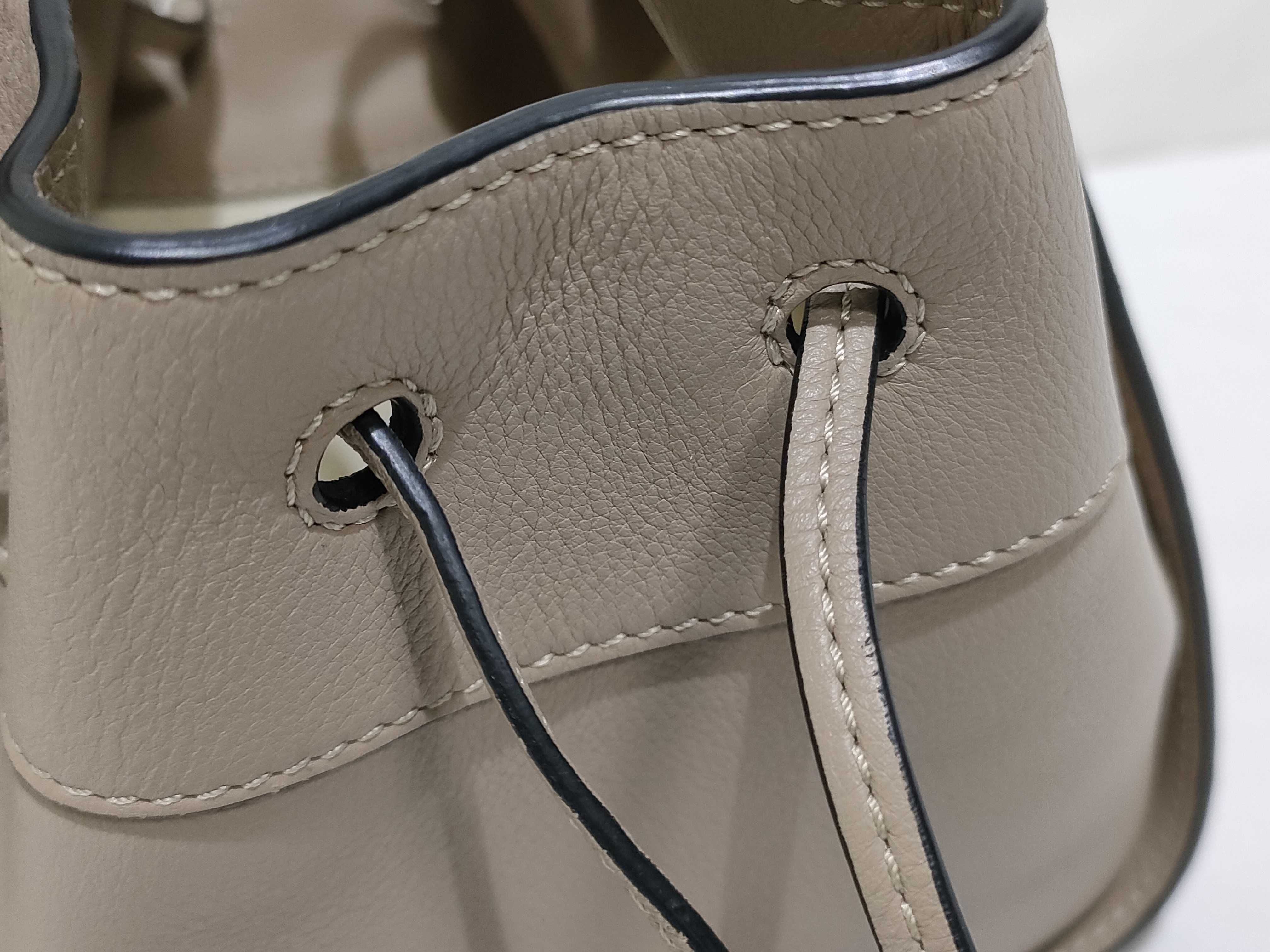Hammock Shoulder Bag, Leather, Beige — view 11