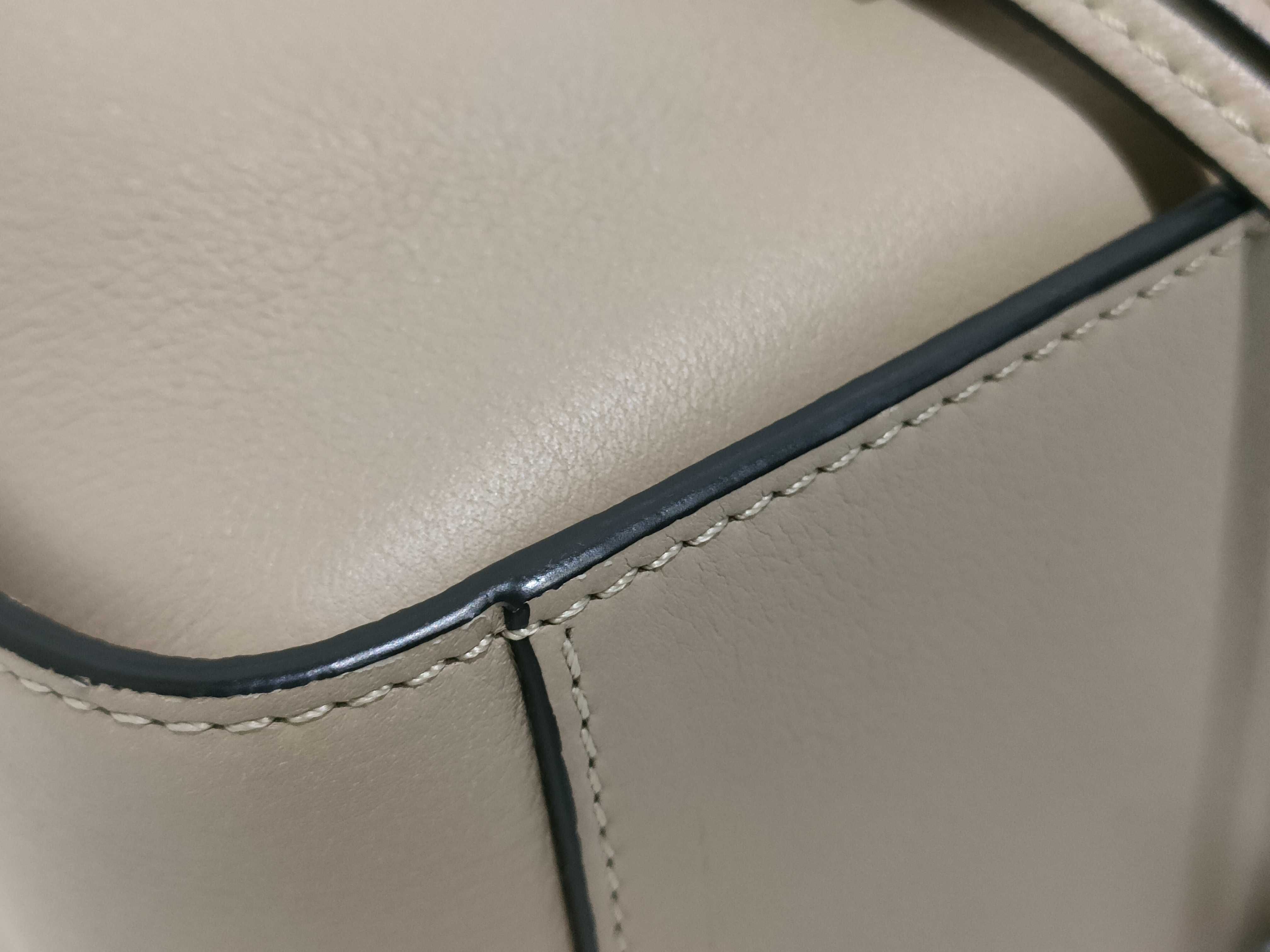 Hammock Shoulder Bag, Leather, Beige — view 13