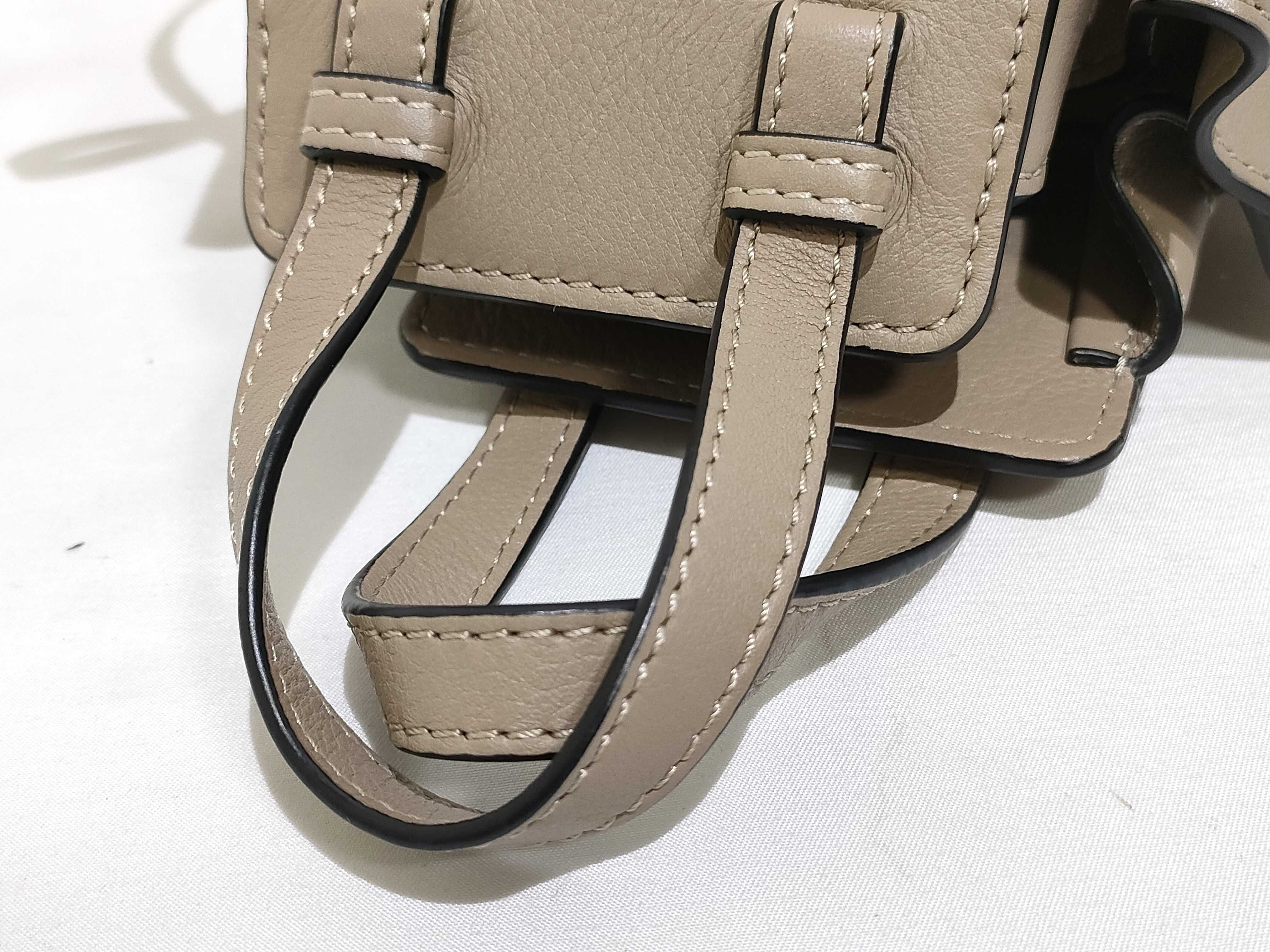 Hammock Shoulder Bag, Leather, Beige — view 3