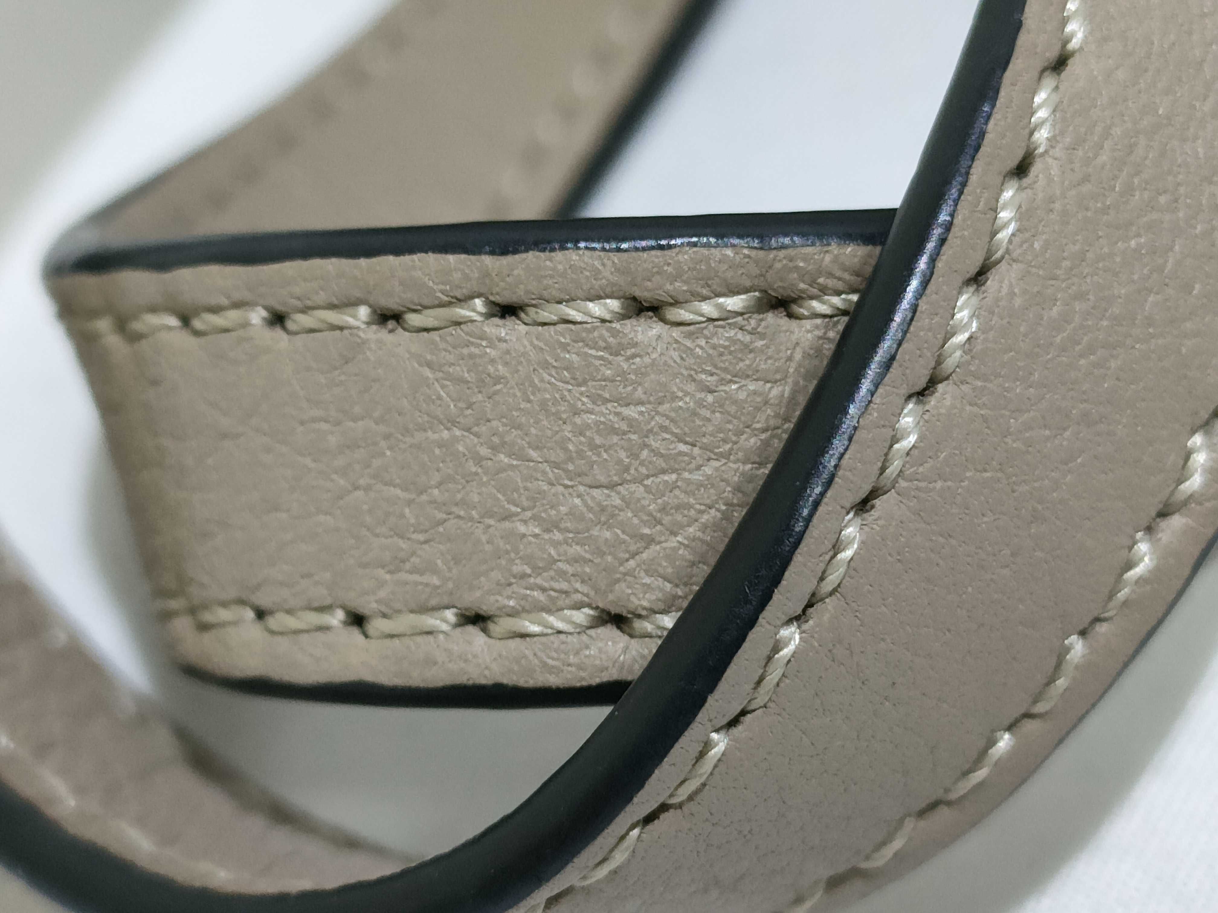 Hammock Shoulder Bag, Leather, Beige — view 4