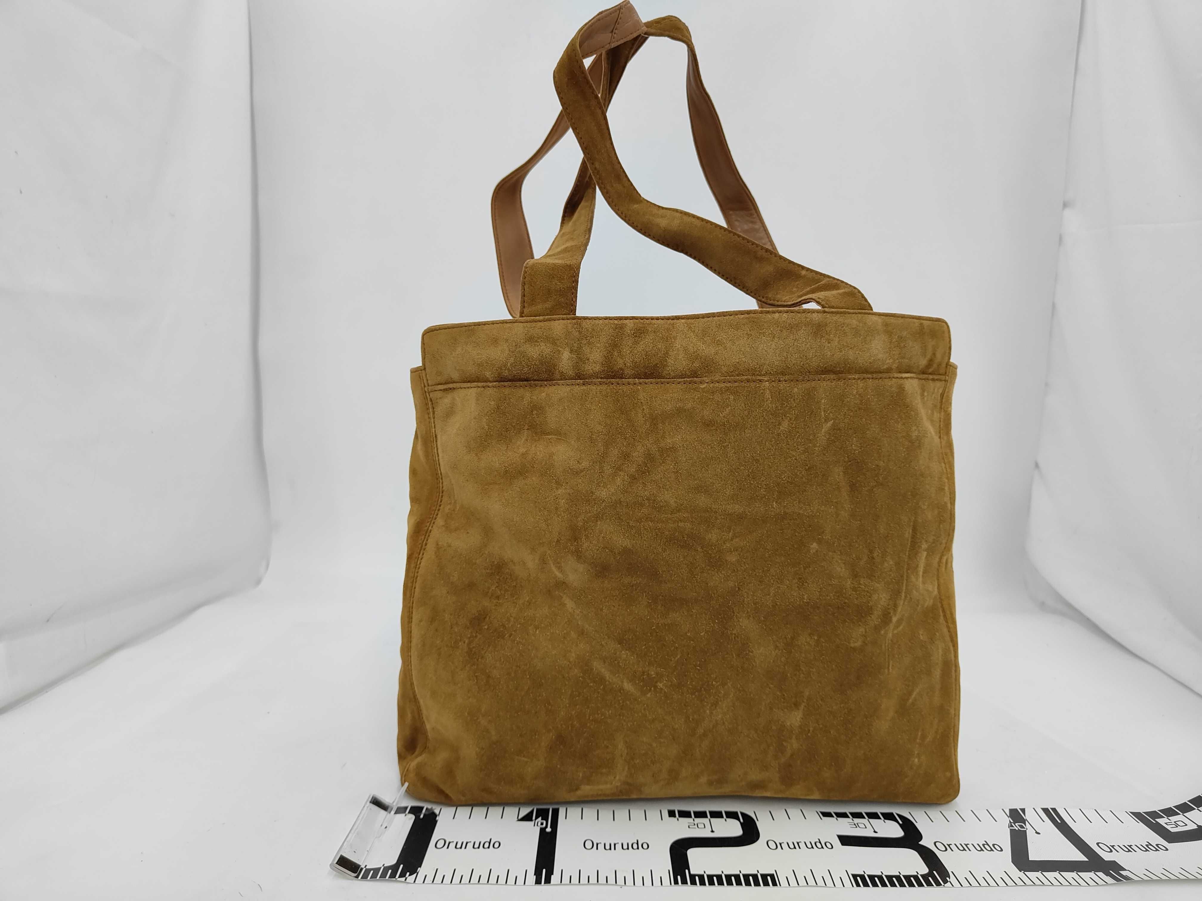 tote bag, suede, brown tote bag — view 2
