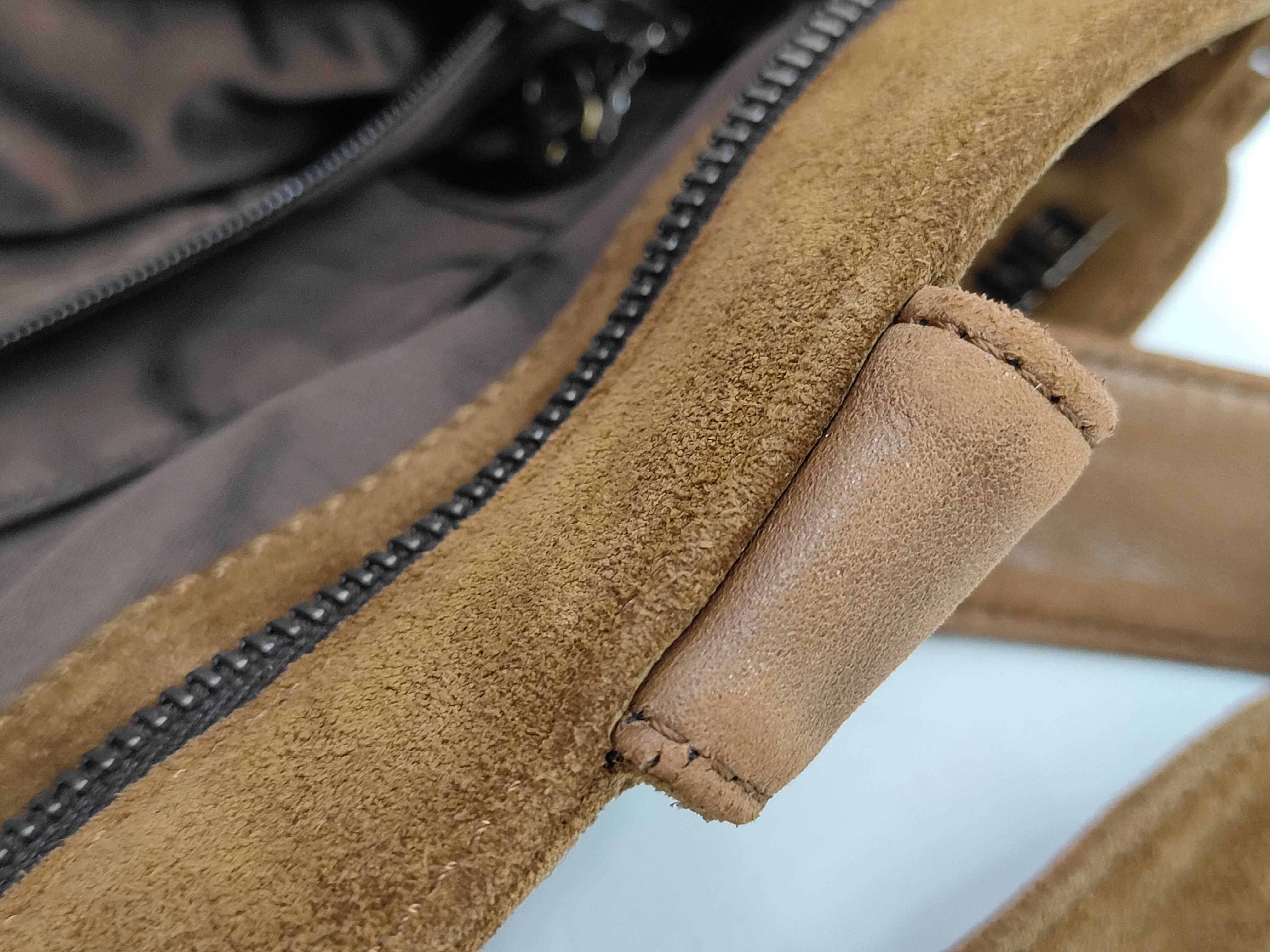 tote bag, suede, brown tote bag — view 7