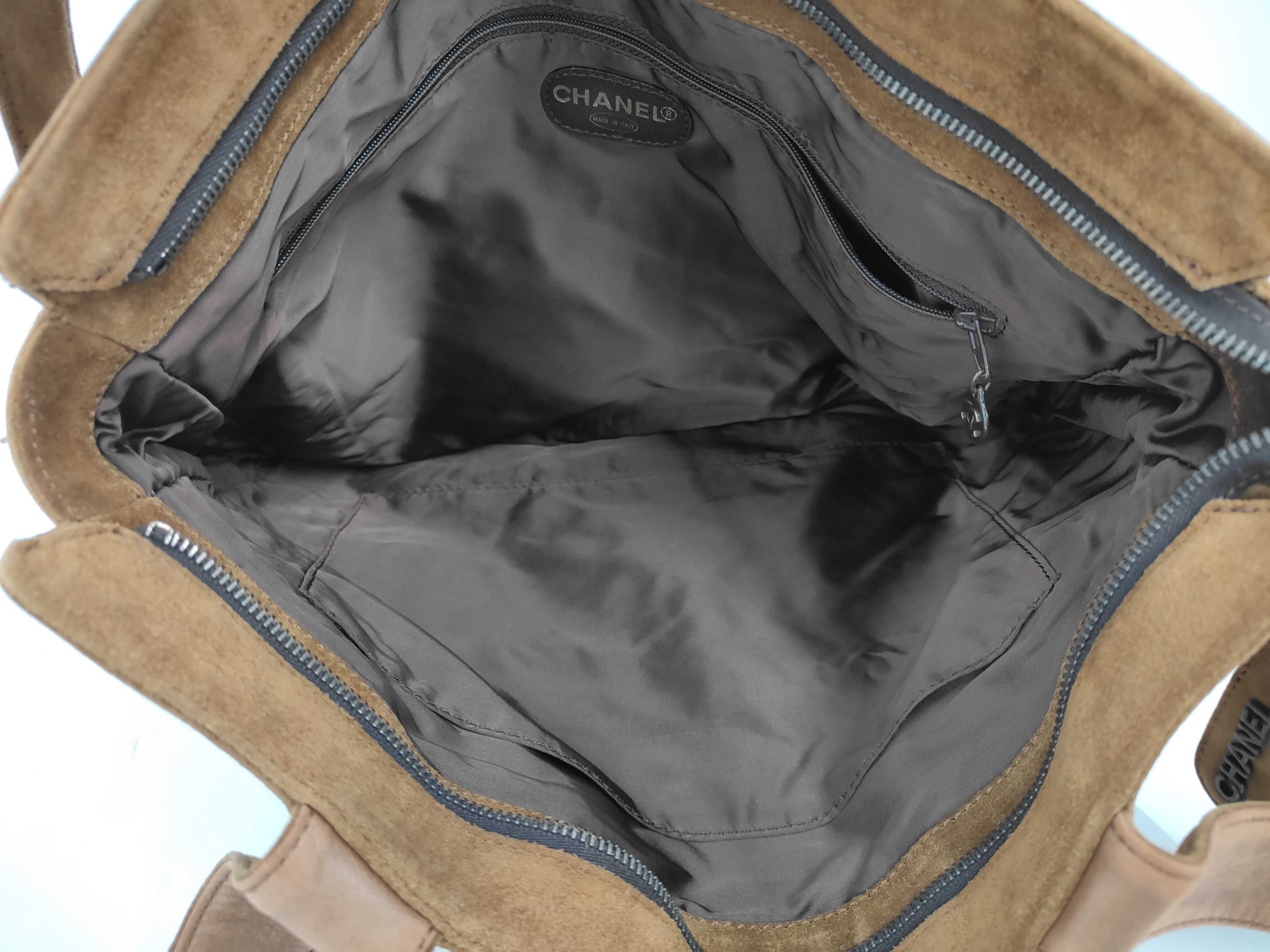 tote bag, suede, brown tote bag — view 8