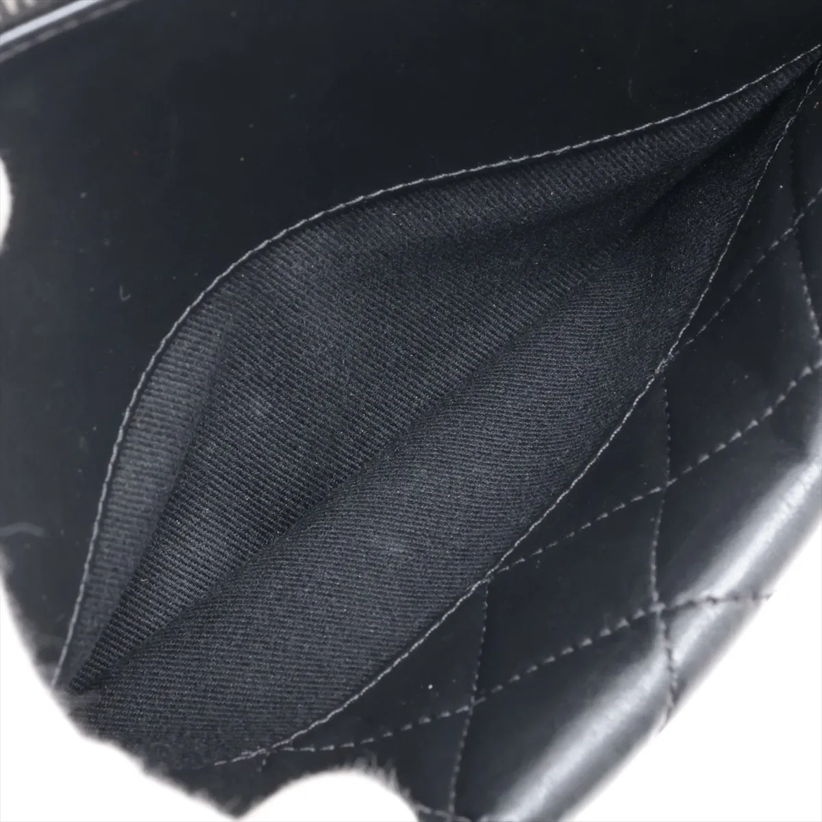 Matelassé Lambskin Chain Shoulder Bag, Black with Silver Hardware, 24622256, Serial Number 24 — view 8