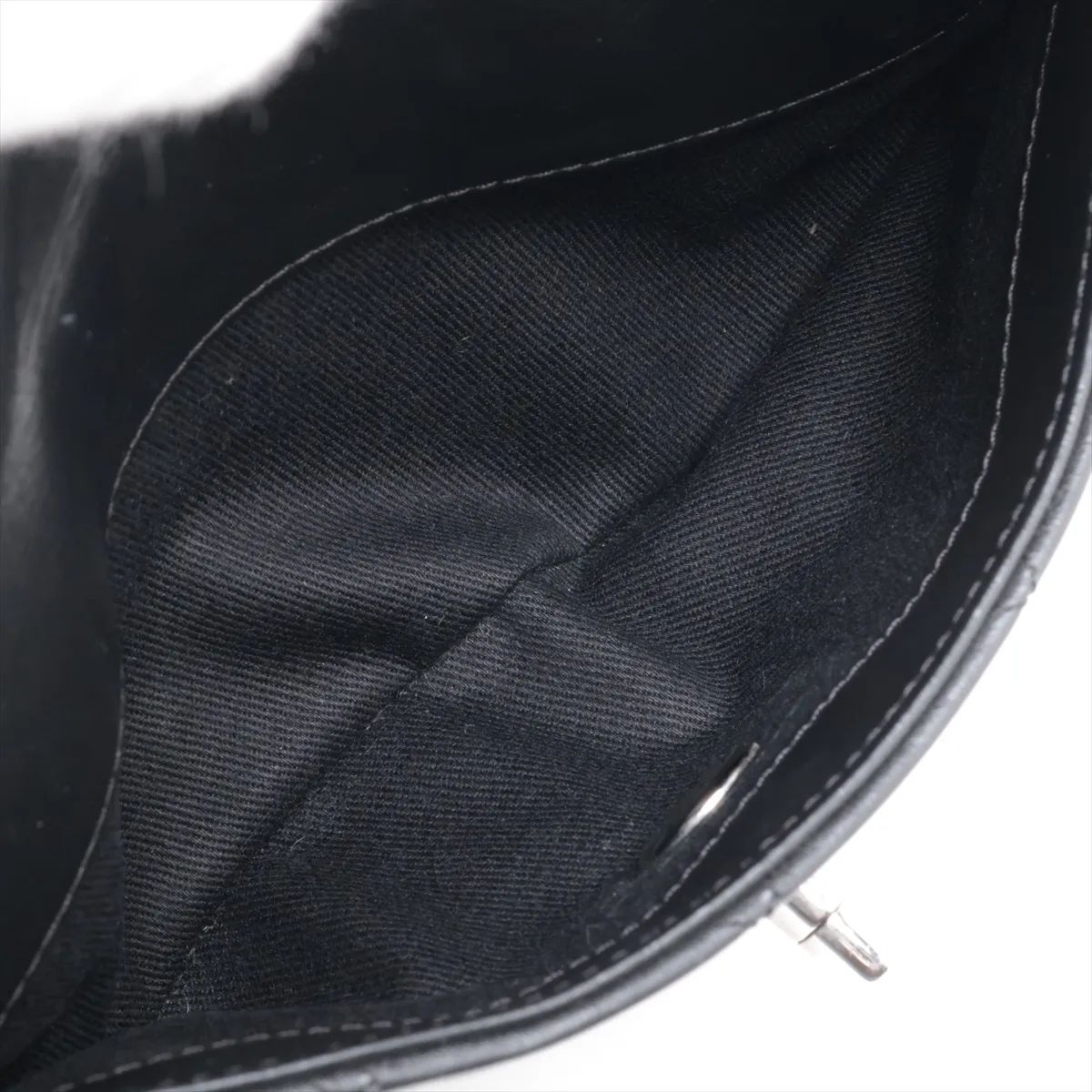 Matelassé Lambskin Chain Shoulder Bag, Black with Silver Hardware, 24622256, Serial Number 24 — view 9