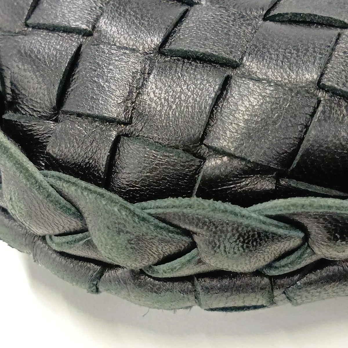 Intrecciato Hobo 115653 Leather Shoulder Bag, Black — view 13
