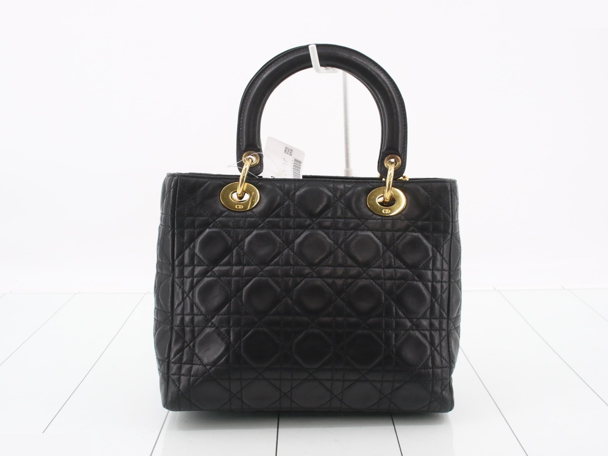 Lady Dior Cannage Lambskin Handbag — view 2