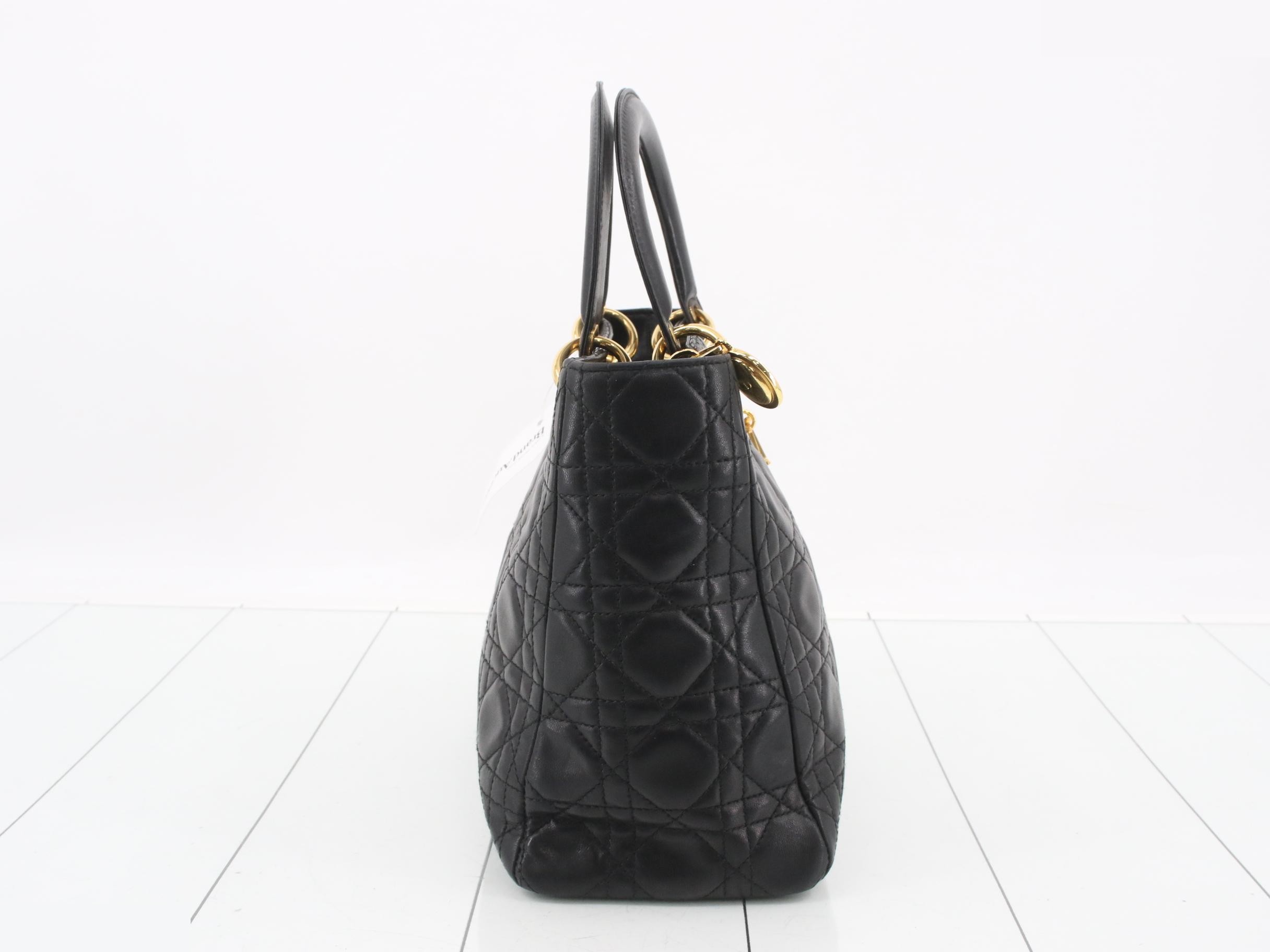 Lady Dior Cannage Lambskin Handbag — view 4