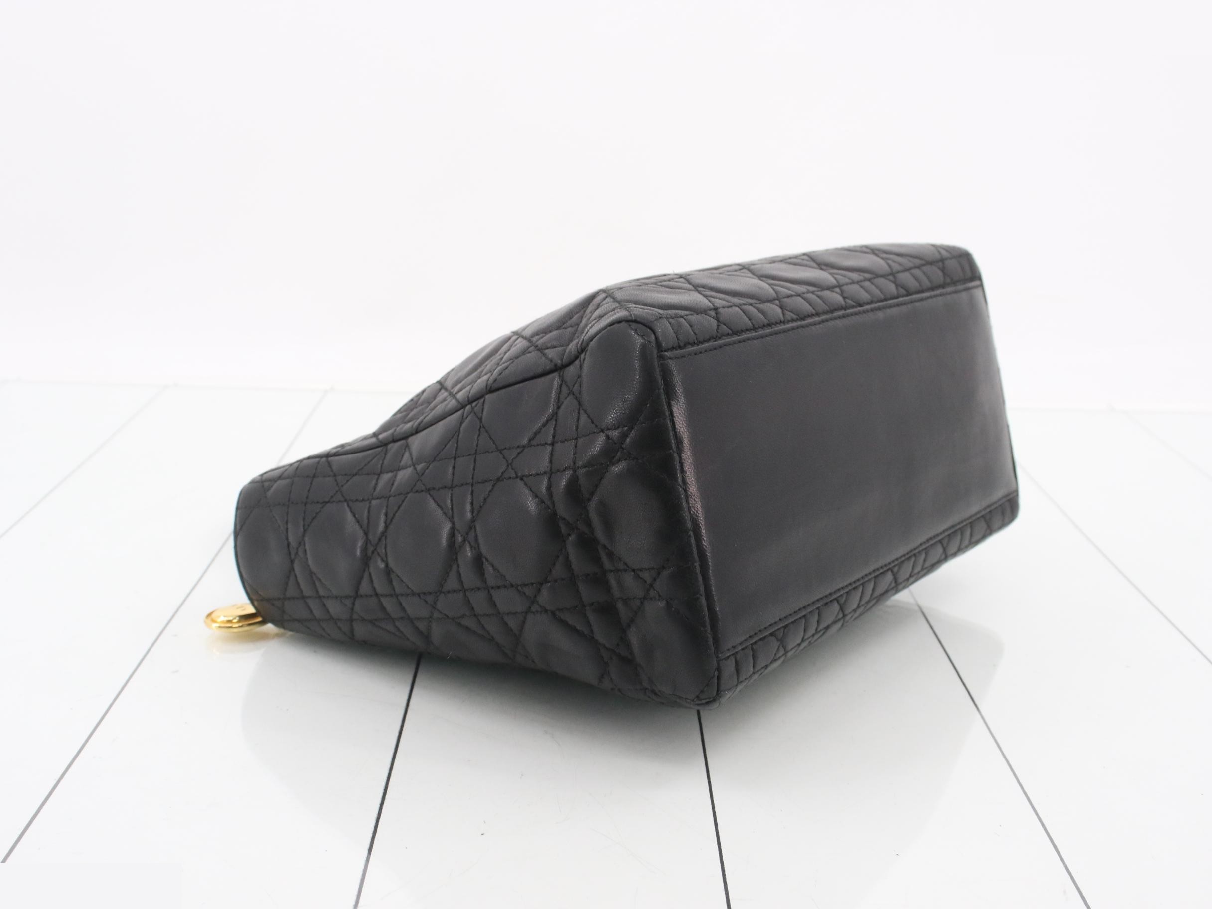 Lady Dior Cannage Lambskin Handbag — view 5