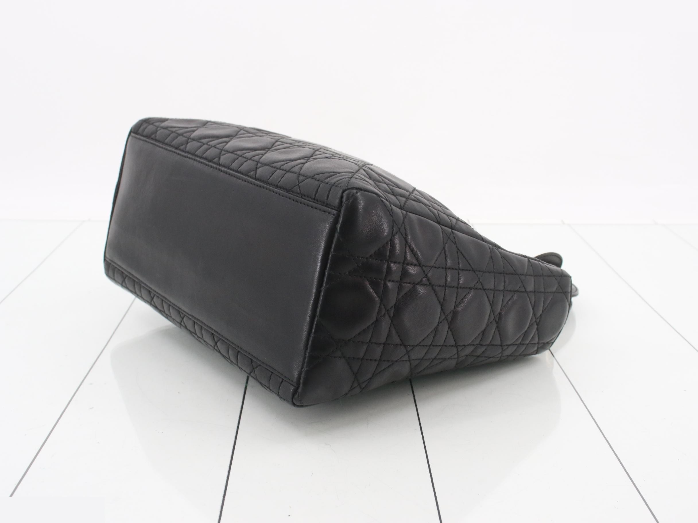 Lady Dior Cannage Lambskin Handbag — view 6