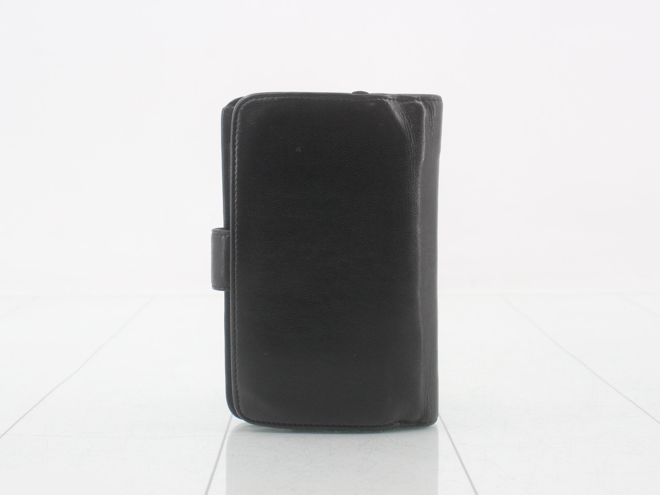 caviar leather folding wallet with Coco Mark, sticker included. — view 2