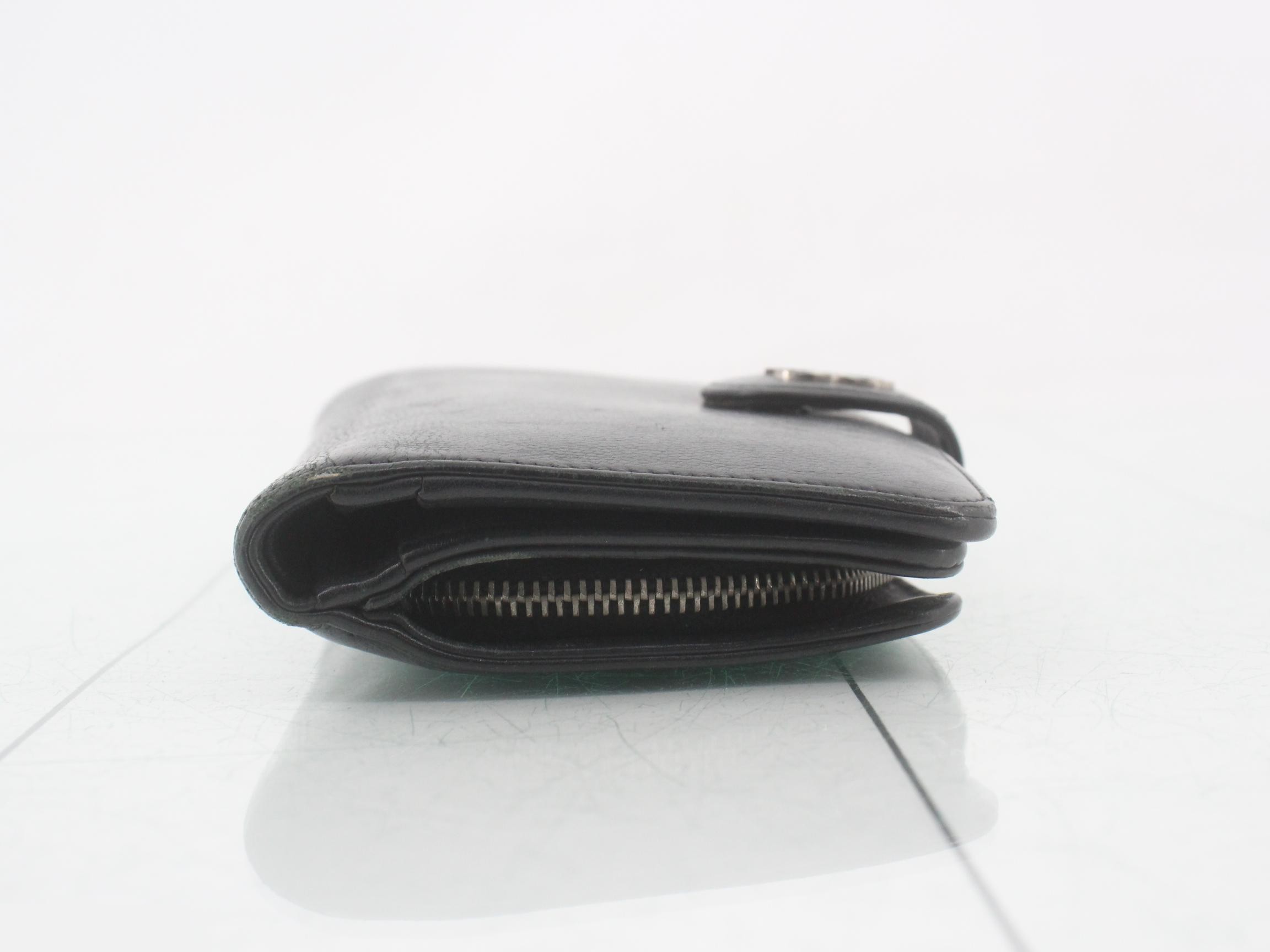 caviar leather folding wallet with Coco Mark, sticker included. — view 3