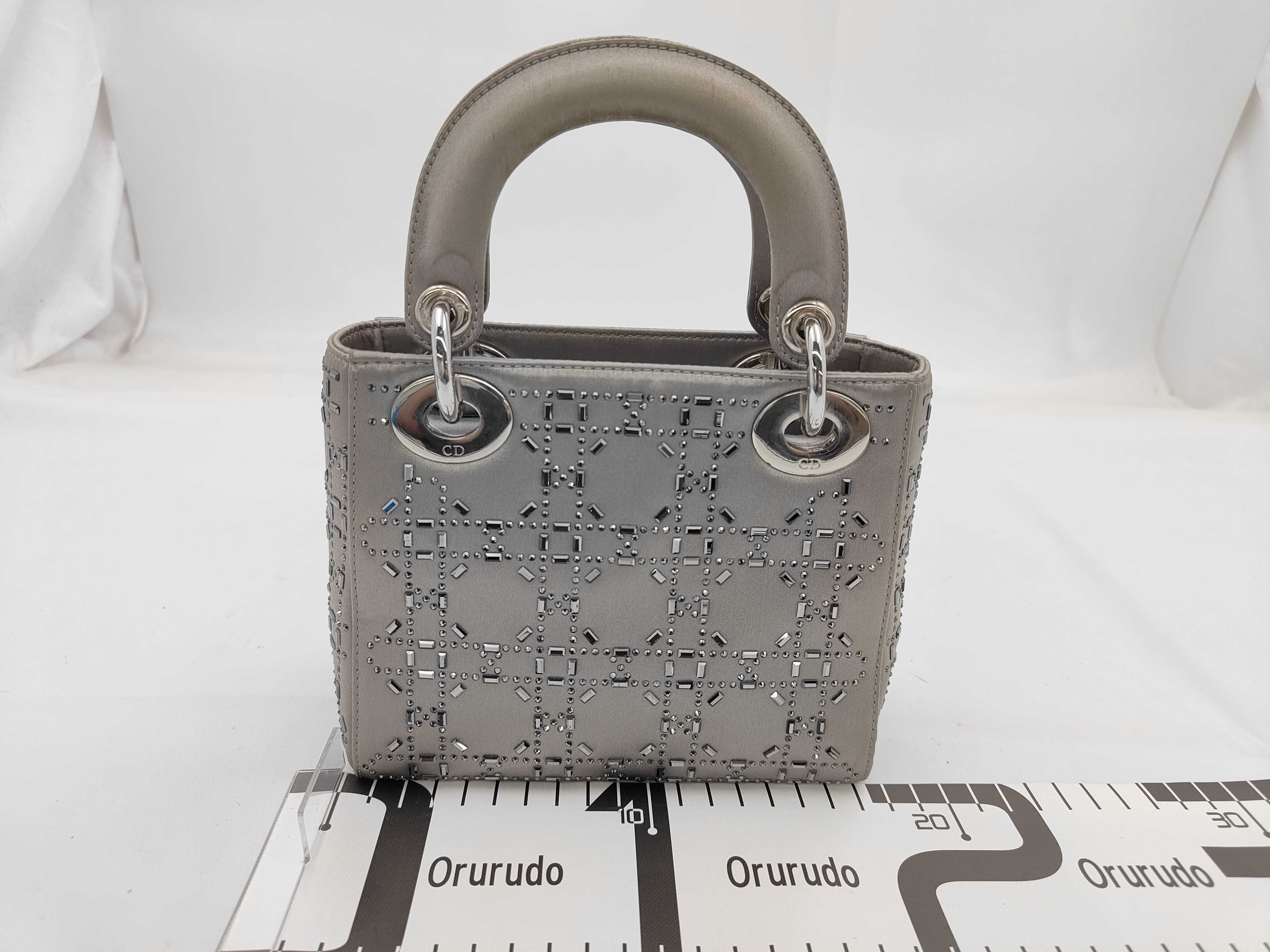 Lady Dior Satin/Rhinestone 2-Way Shoulder Bag — view 2