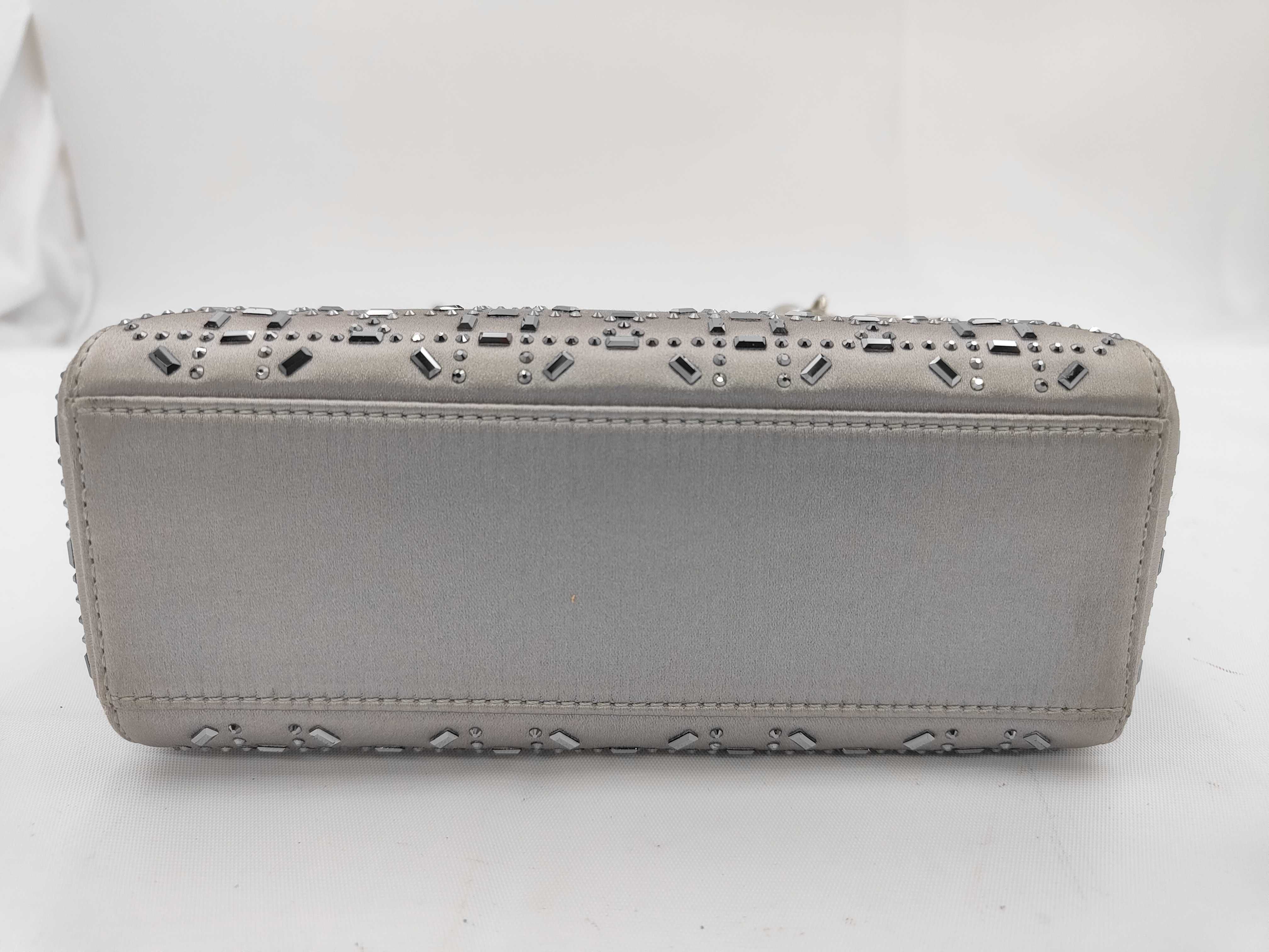 Lady Dior Satin/Rhinestone 2-Way Shoulder Bag — view 5
