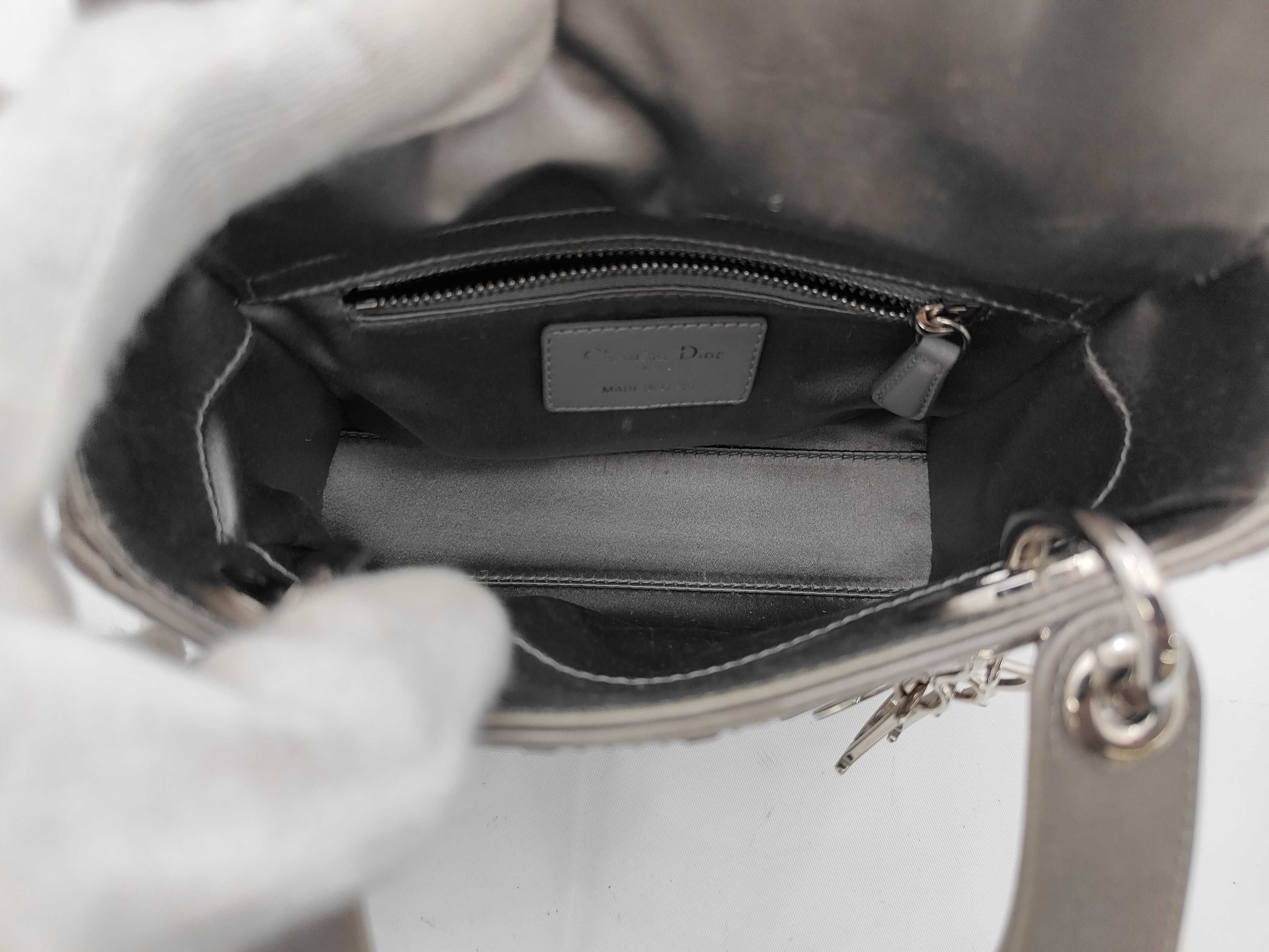 Lady Dior Satin/Rhinestone 2-Way Shoulder Bag — view 8