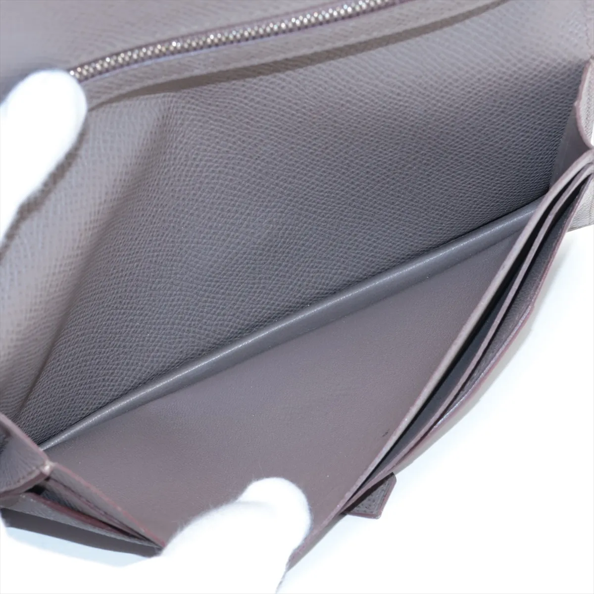 Bear Souffle Vaux Epson Long Wallet Etoupe Silver Hardware C:2018 — view 6