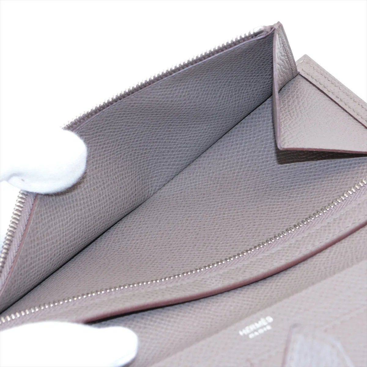 Bear Souffle Vaux Epson Long Wallet Etoupe Silver Hardware C:2018 — view 8
