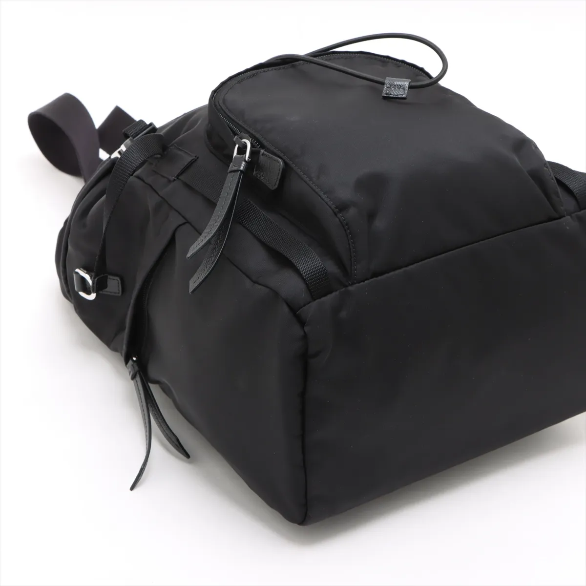 Tessuto Nylon Backpack/Rucksack, Black — view 4