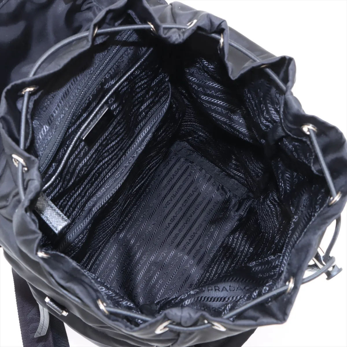 Tessuto Nylon Backpack/Rucksack, Black — view 8
