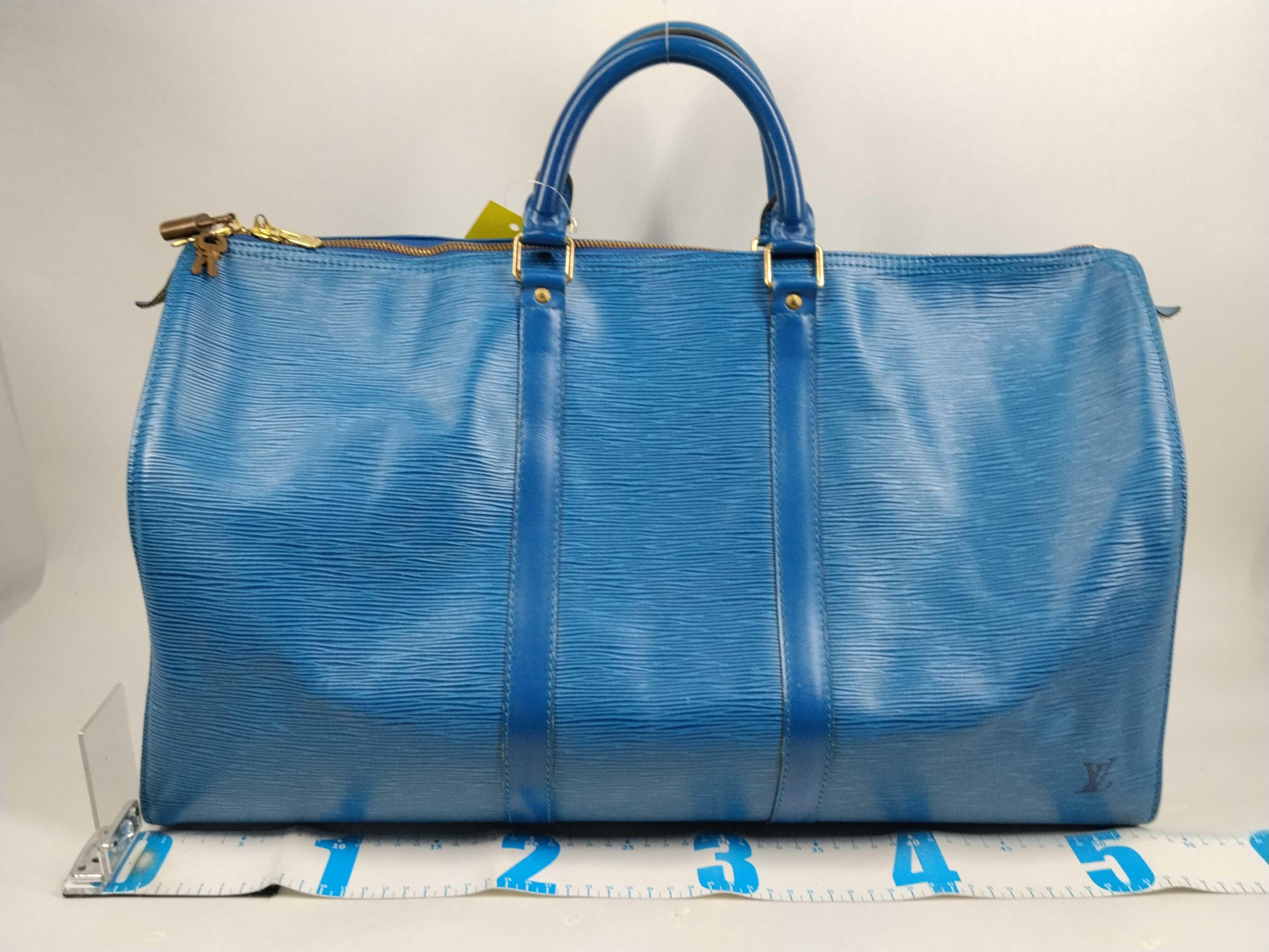 Epi M42955 Epi Keepall 55 Blue Boston Bag — view 2