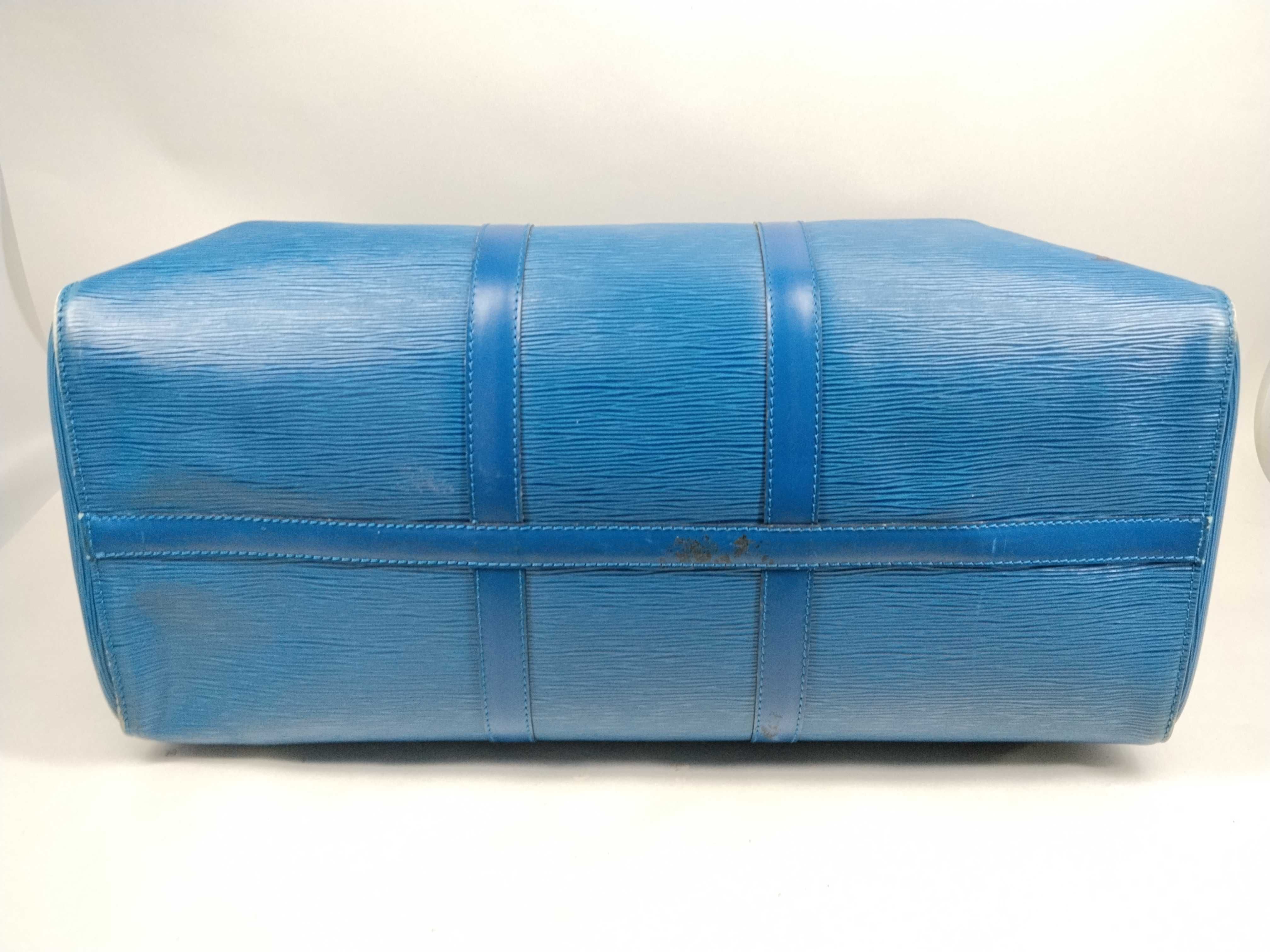Epi M42955 Epi Keepall 55 Blue Boston Bag — view 11