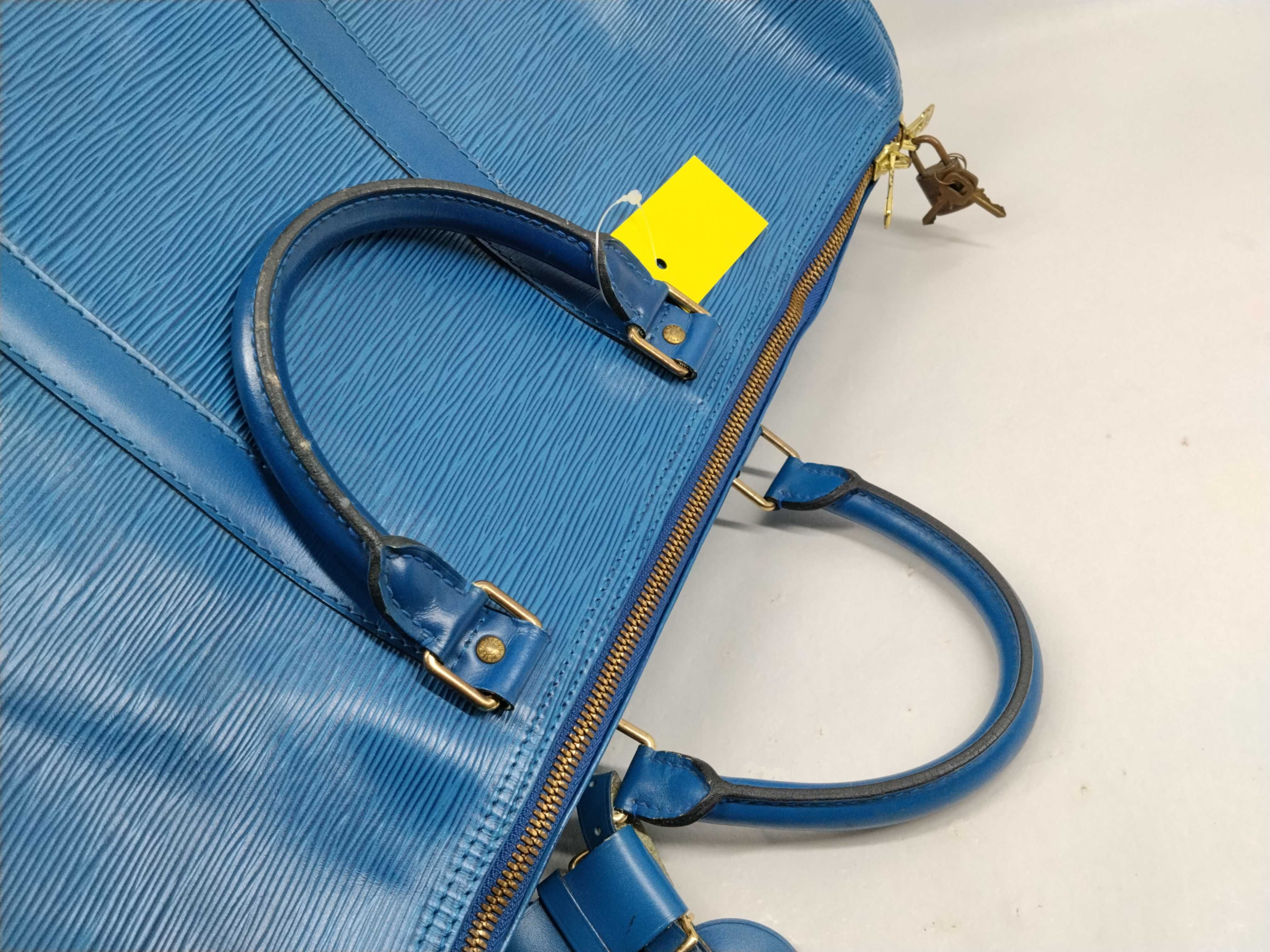 Epi M42955 Epi Keepall 55 Blue Boston Bag — view 9