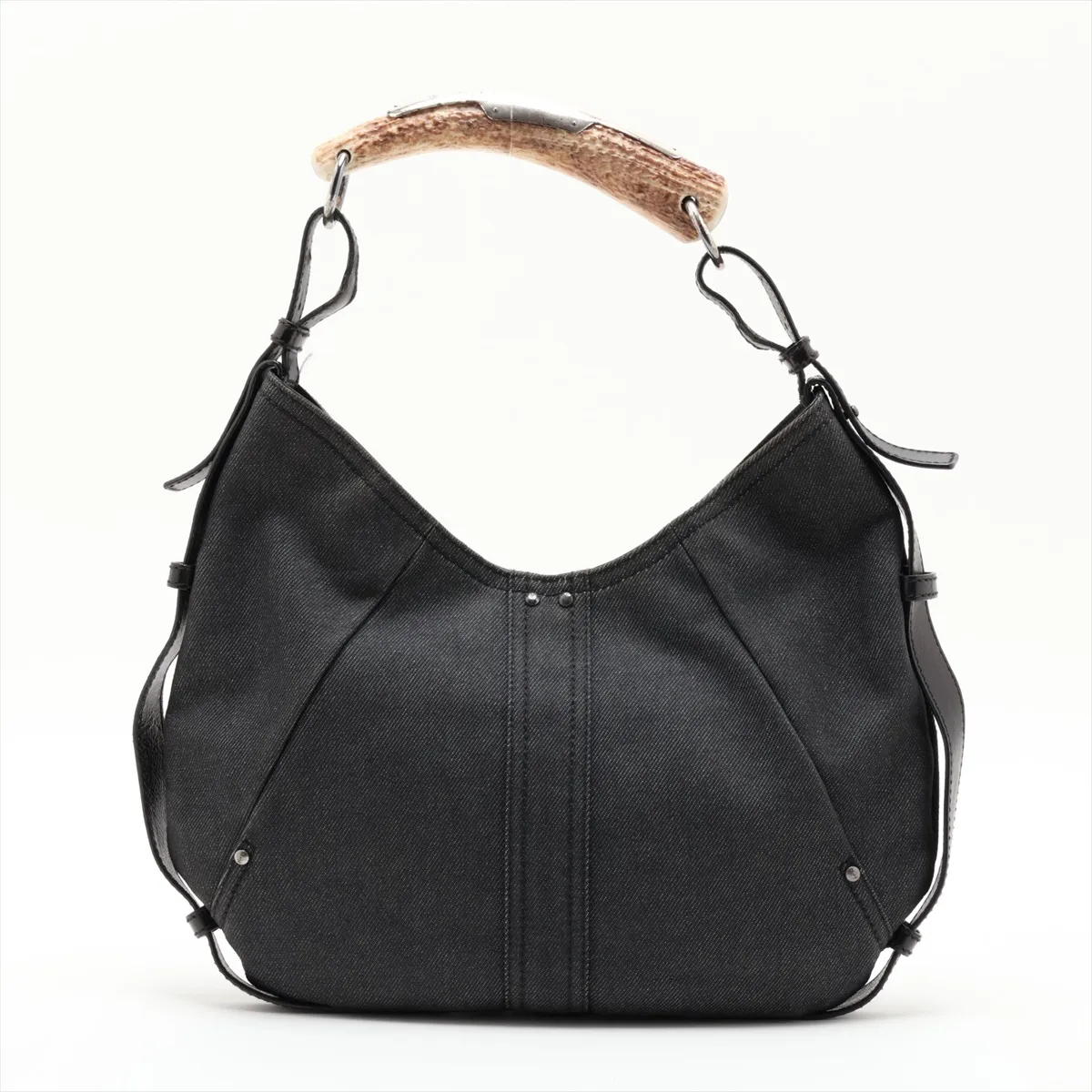 Mombasa Denim Shoulder Bag, Navy — view 2