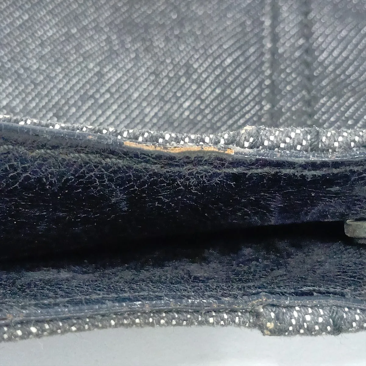 Mombasa Denim Shoulder Bag, Navy — view 11