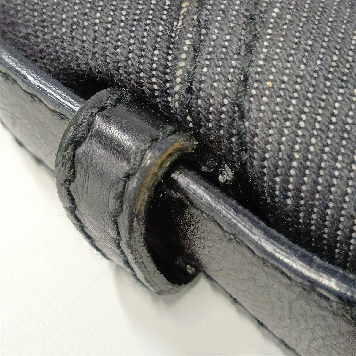 Mombasa Denim Shoulder Bag, Navy — view 12