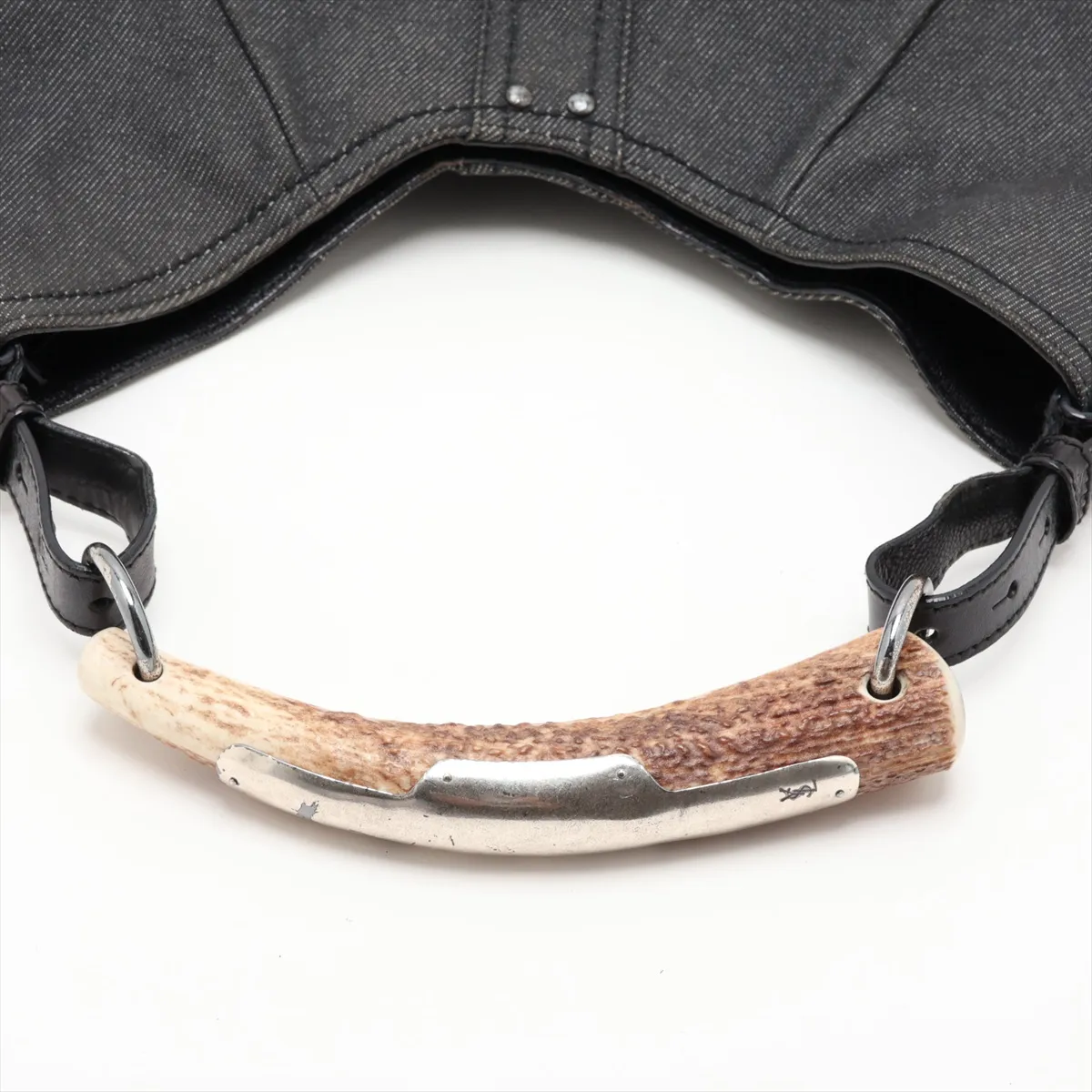 Mombasa Denim Shoulder Bag, Navy — view 5