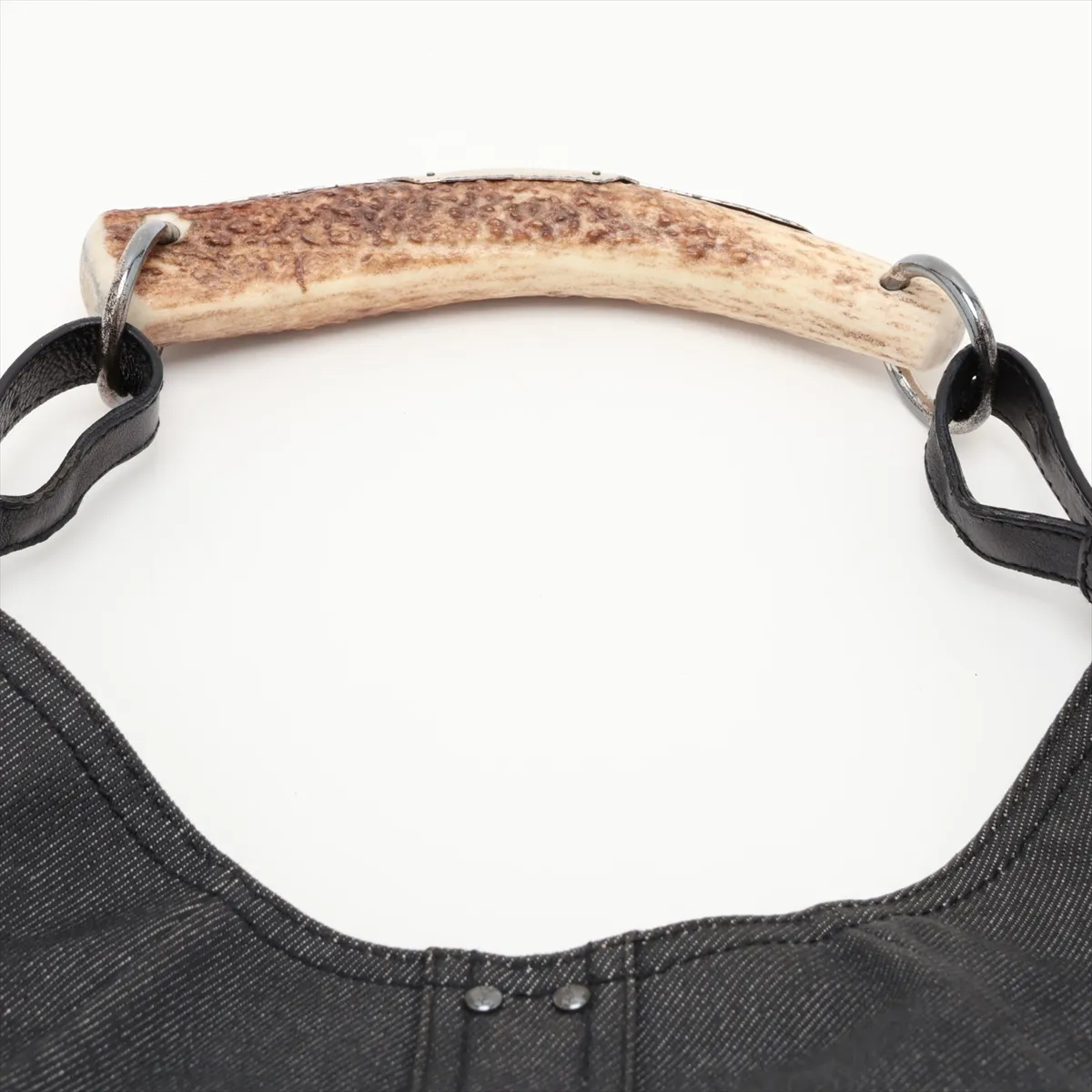 Mombasa Denim Shoulder Bag, Navy — view 6