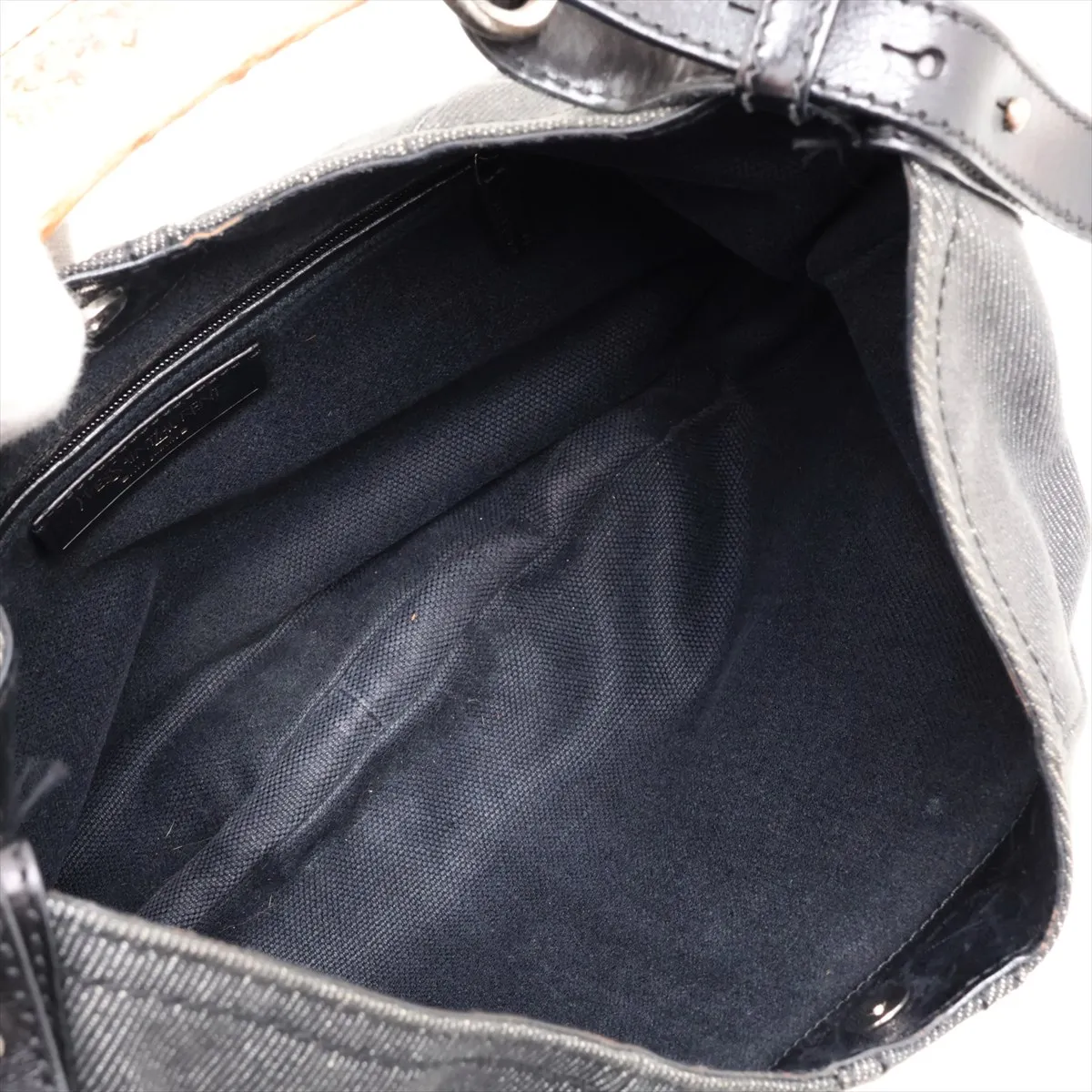 Mombasa Denim Shoulder Bag, Navy — view 7