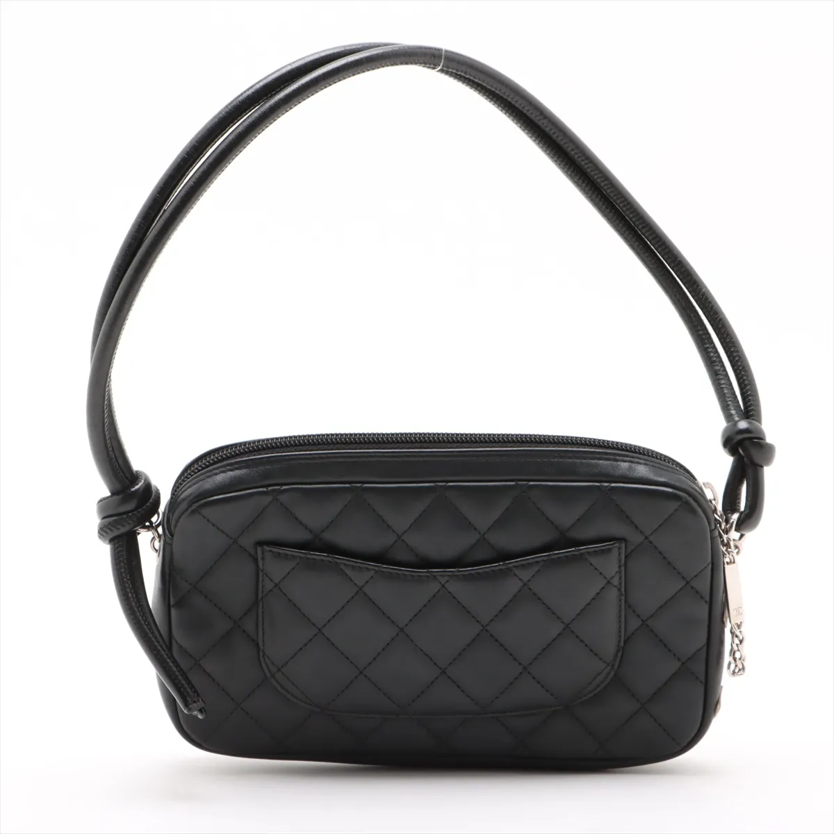 Cambon Line Lambskin Handbag Black Silver Hardware 9122902 No. 9 — view 2