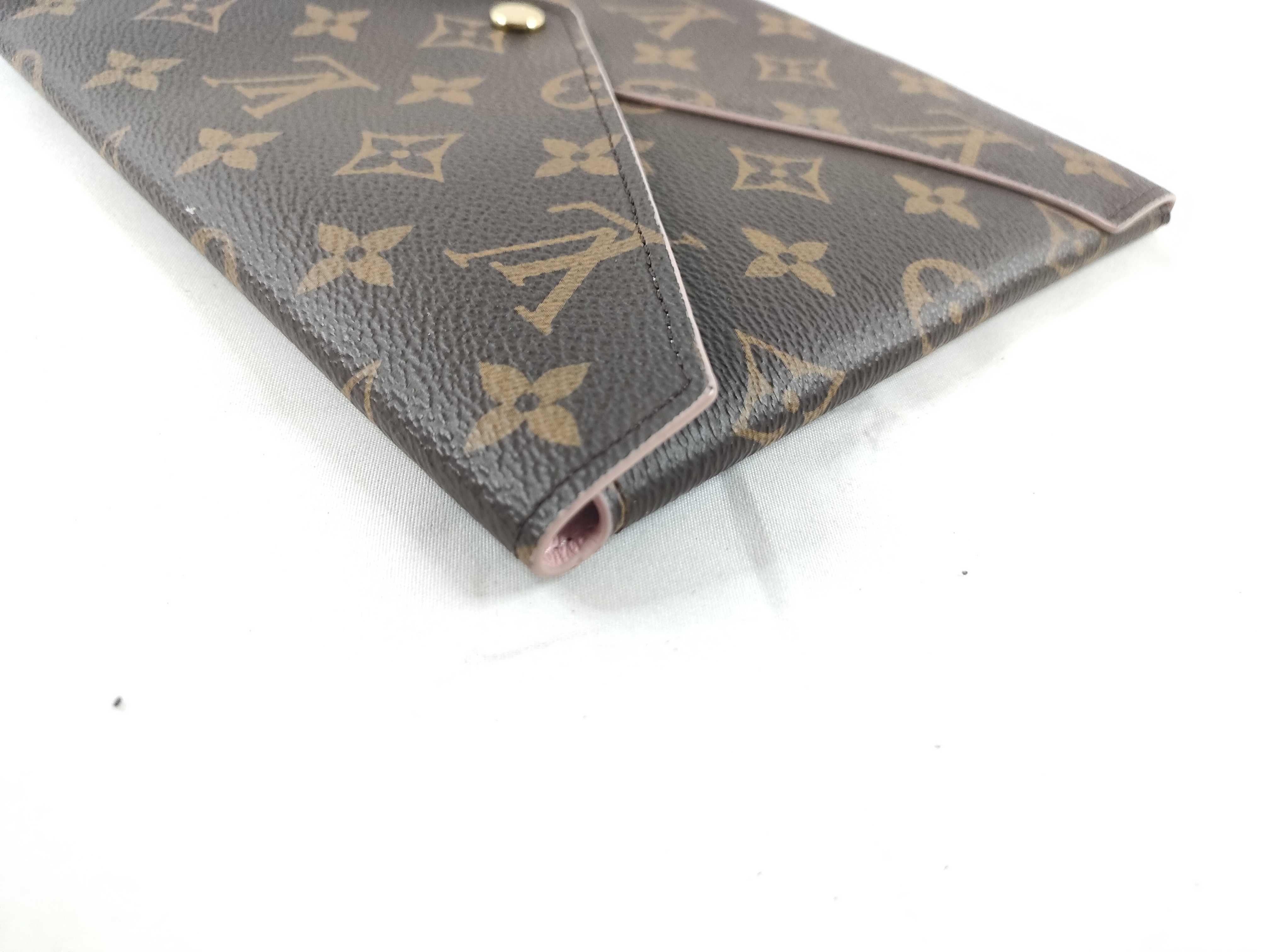 Monogram ID - Monogram canvas Pochette Kirigami M62034 SN0250 Brown full set clutch bag — view 3