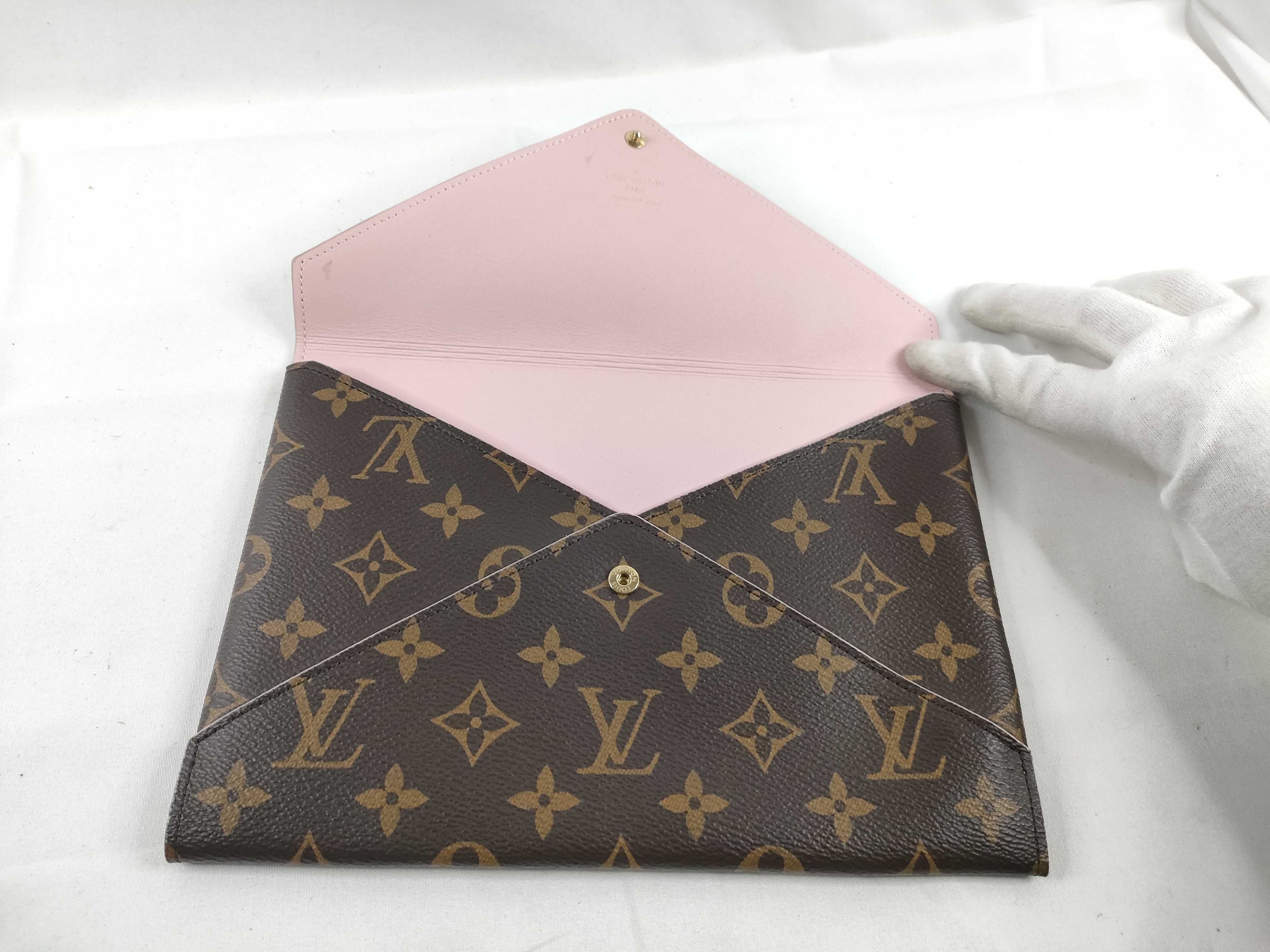 Monogram ID - Monogram canvas Pochette Kirigami M62034 SN0250 Brown full set clutch bag — view 8
