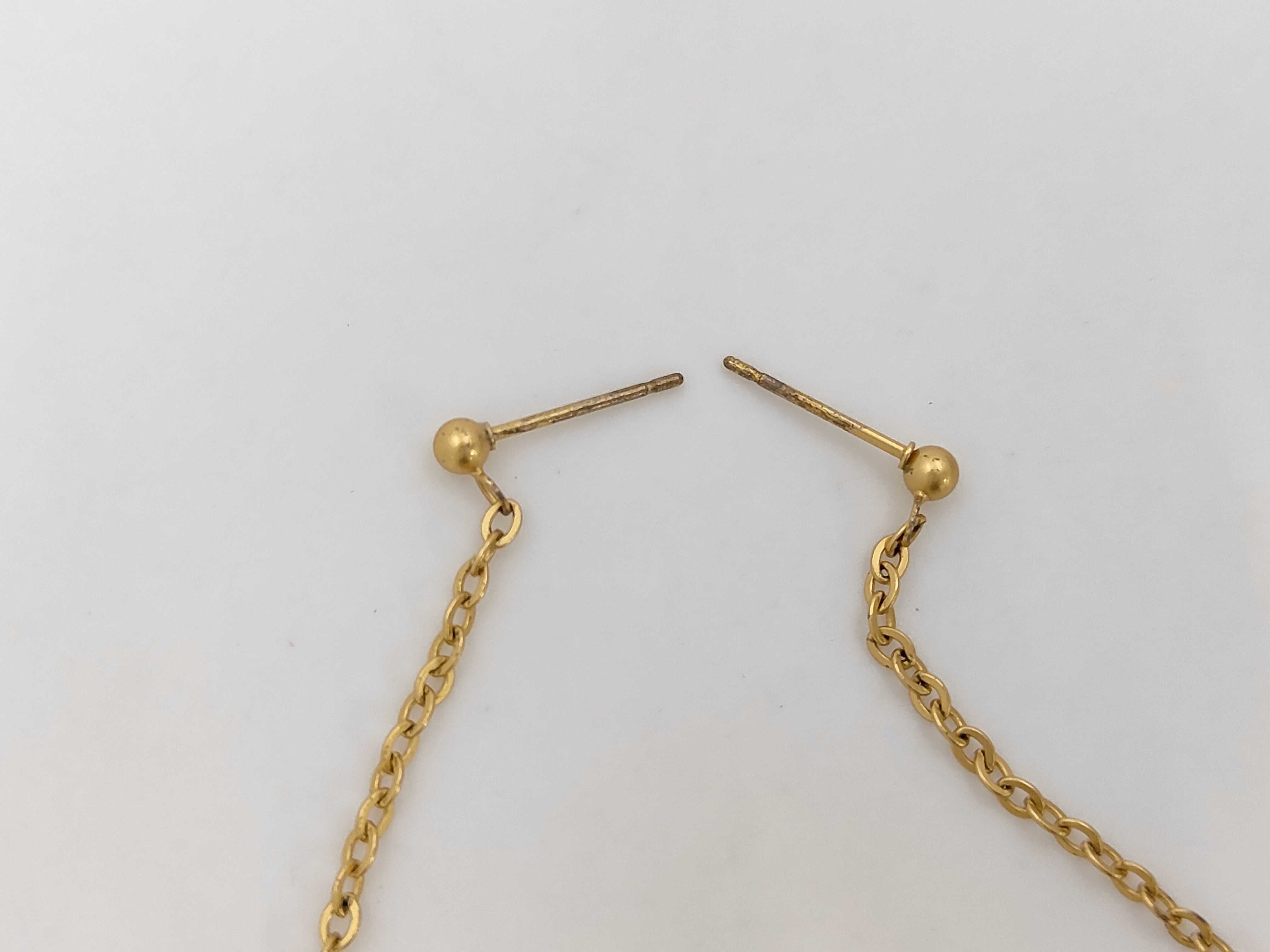 earrings, gold-plated, pair. — view 4