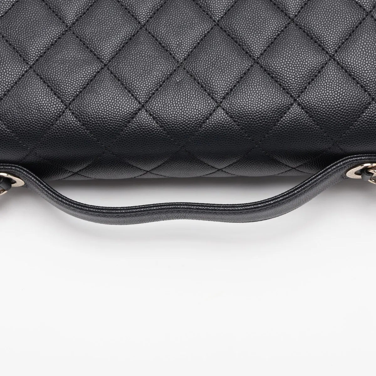 Business Affinity Caviar Skin 2-Way Handbag, Black with Gold Hardware, 25452587 (Serial Number in the 25s) — view 5