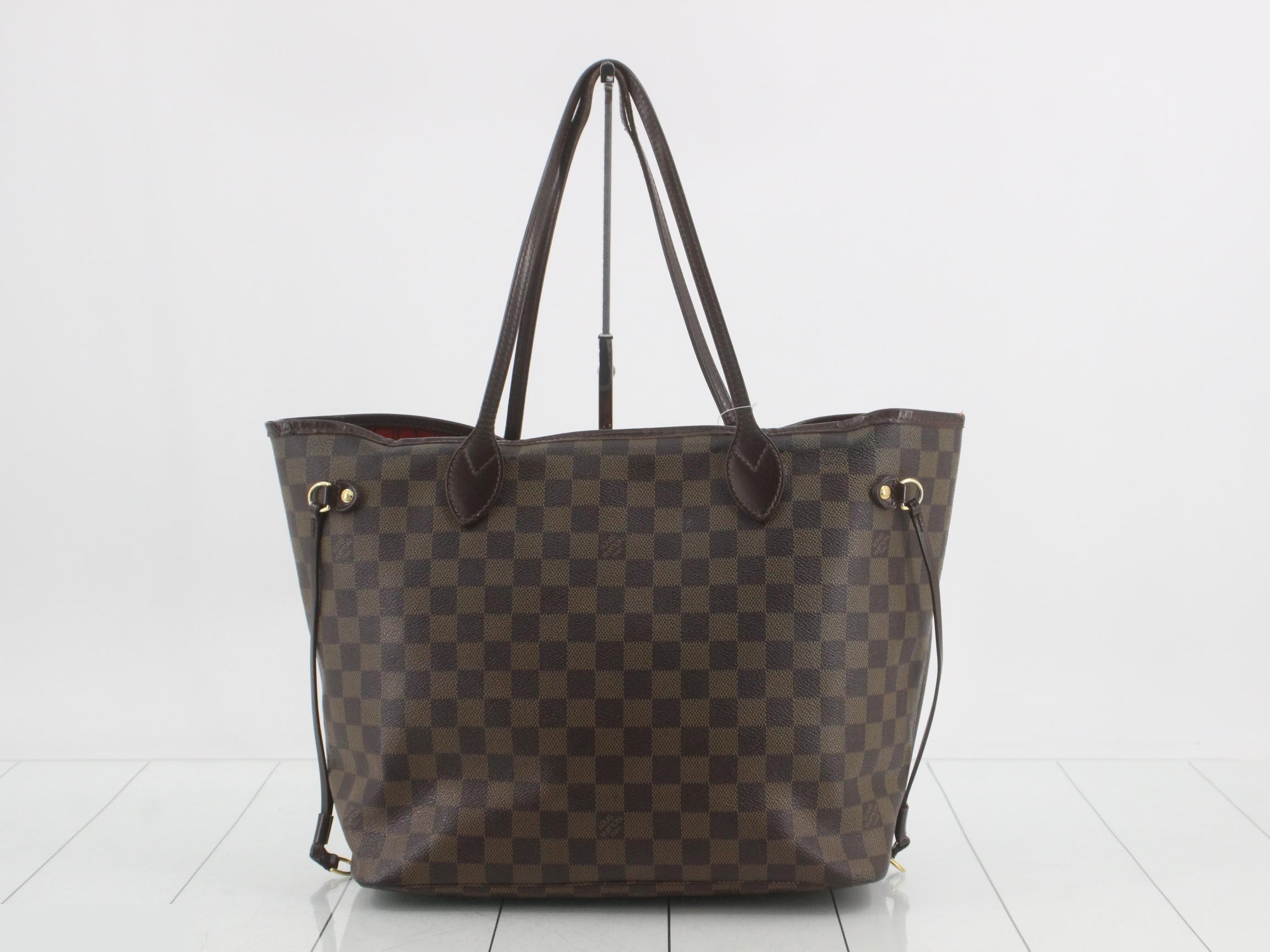 Neverfull MM Damier Ebene Brown Tote Bag — view 2