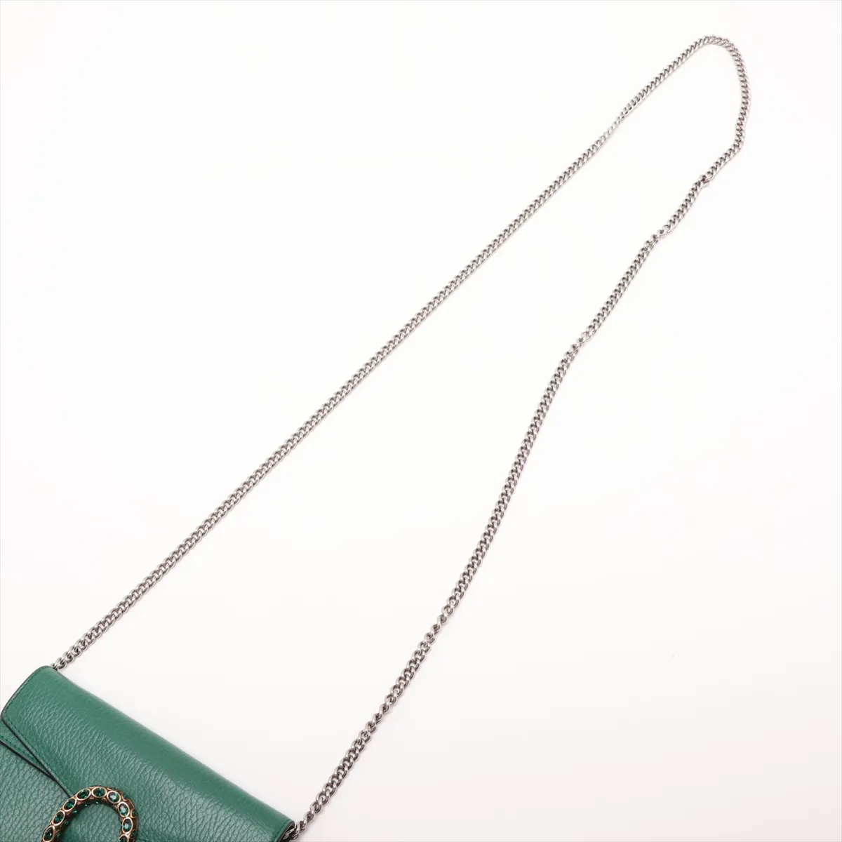 Dionysus 476432 Leather Chain Shoulder Bag, Green — view 5