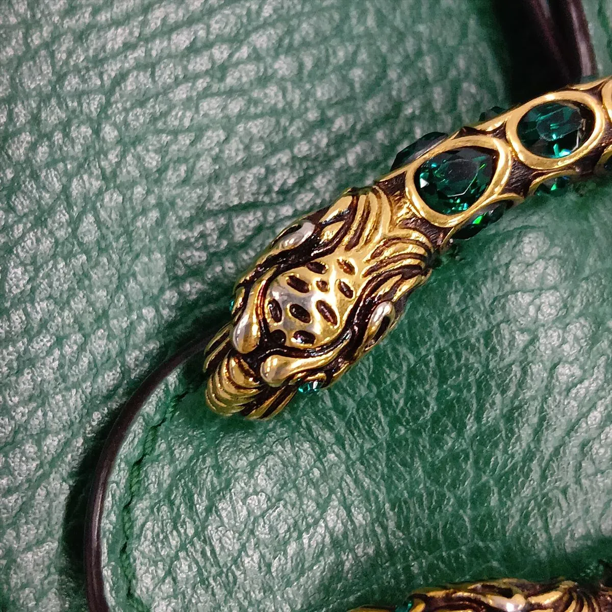 Dionysus 476432 Leather Chain Shoulder Bag, Green — view 8