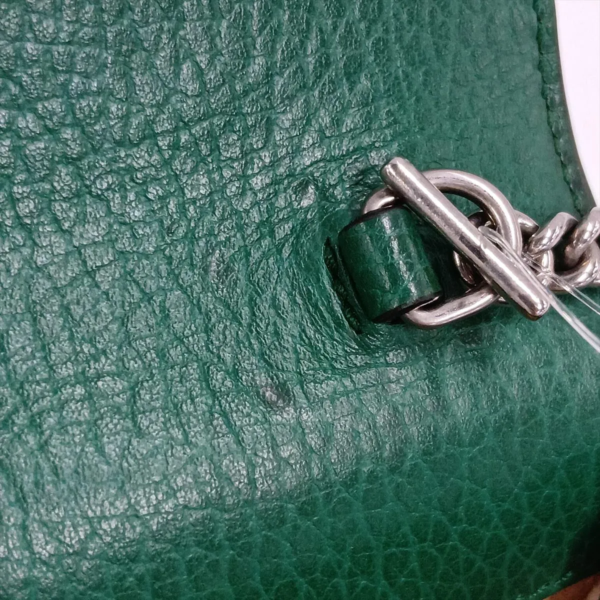 Dionysus 476432 Leather Chain Shoulder Bag, Green — view 9